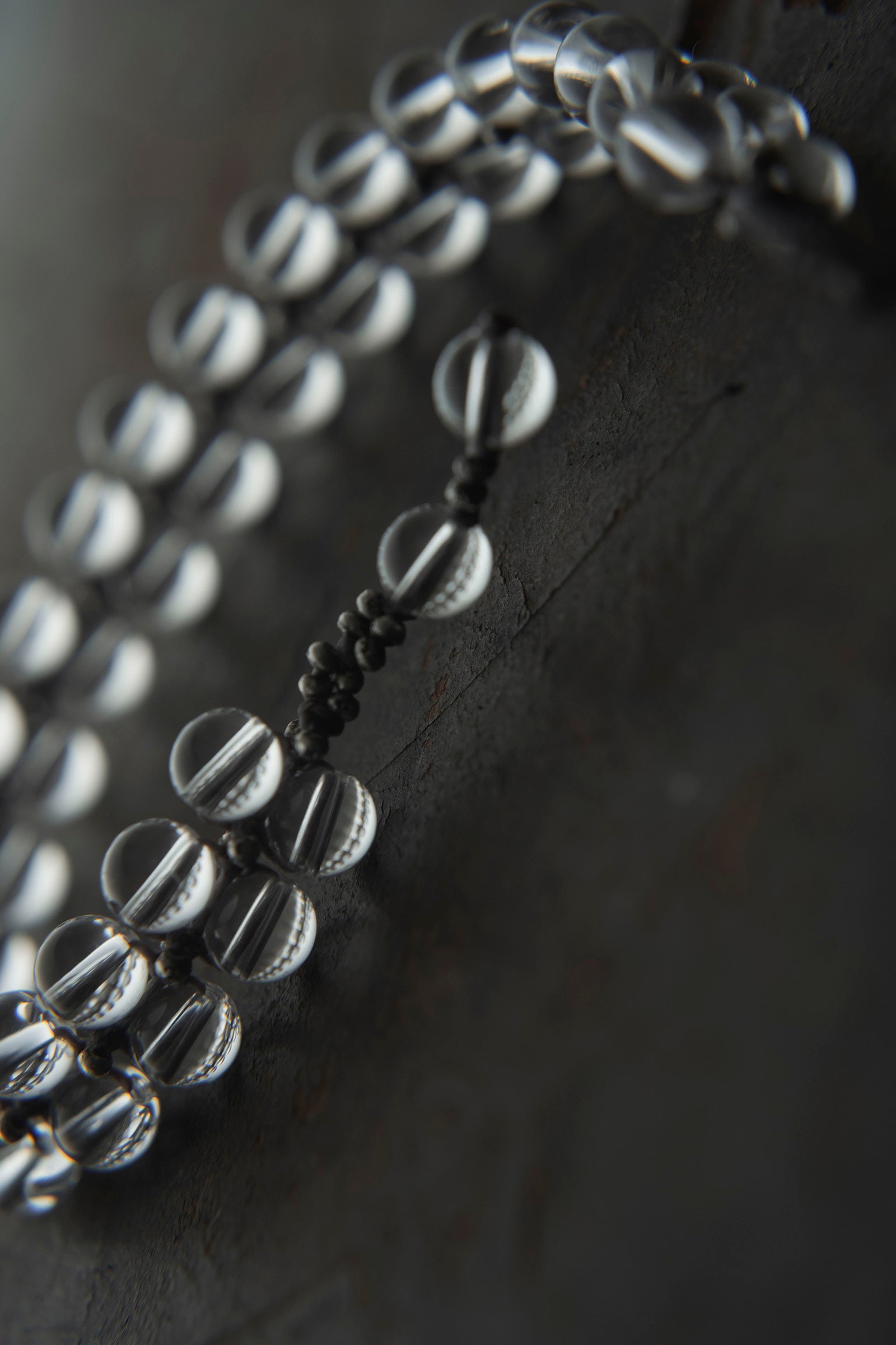 crystal beads bracelet flat