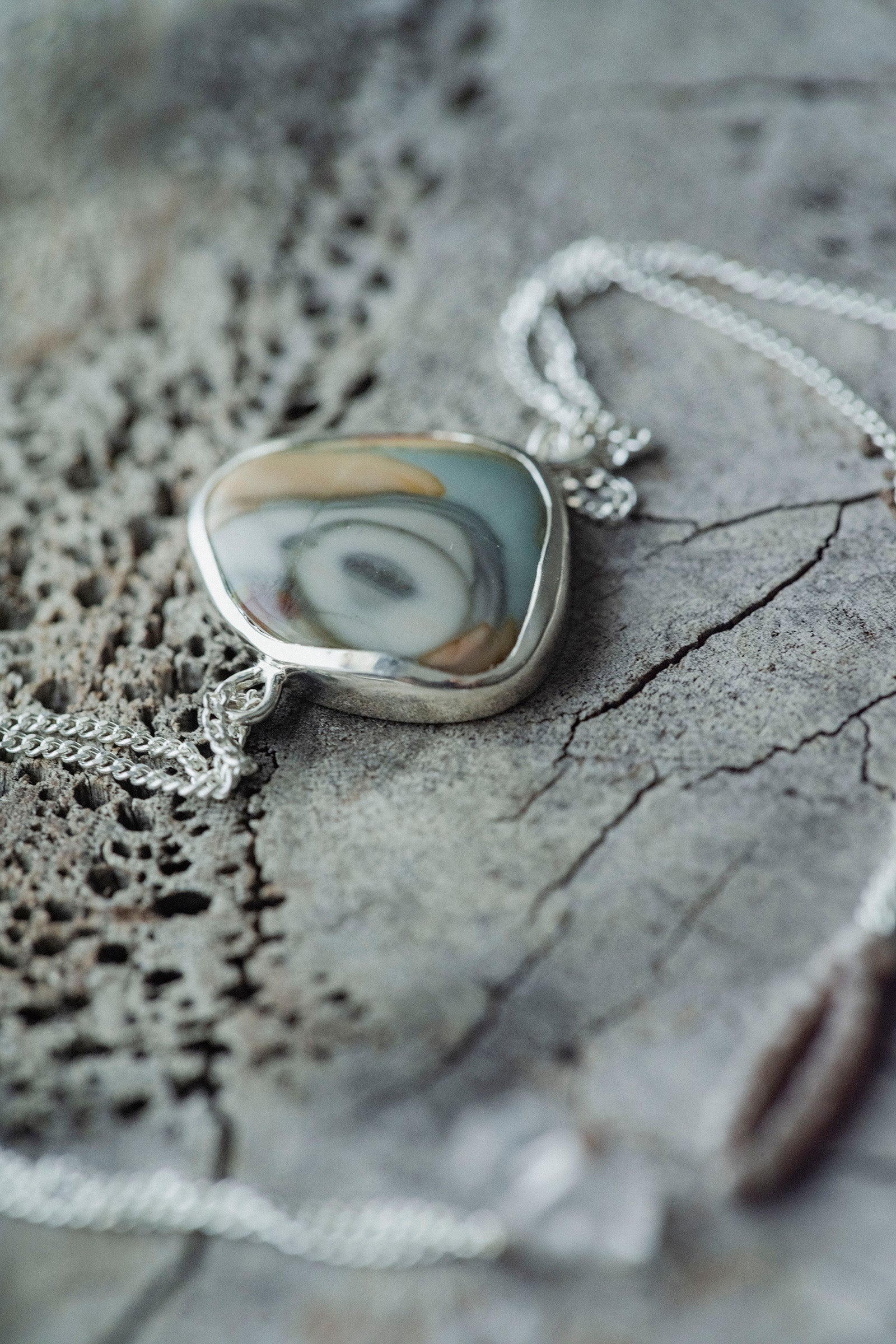 silver bracelet Jasper