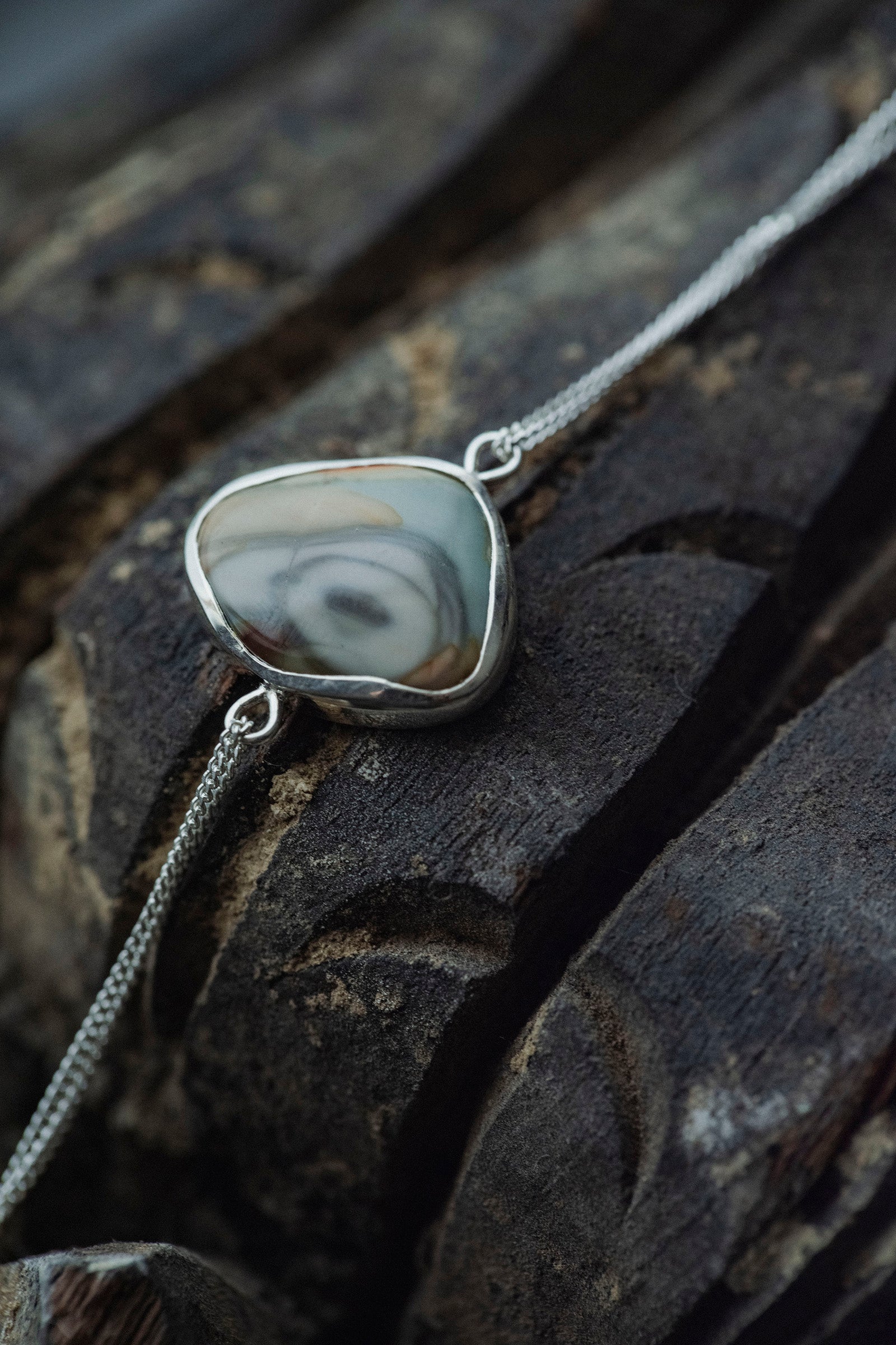 silver bracelet Jasper