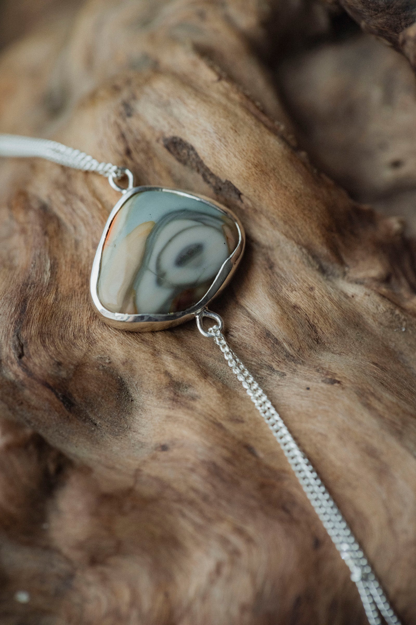 silver bracelet Jasper