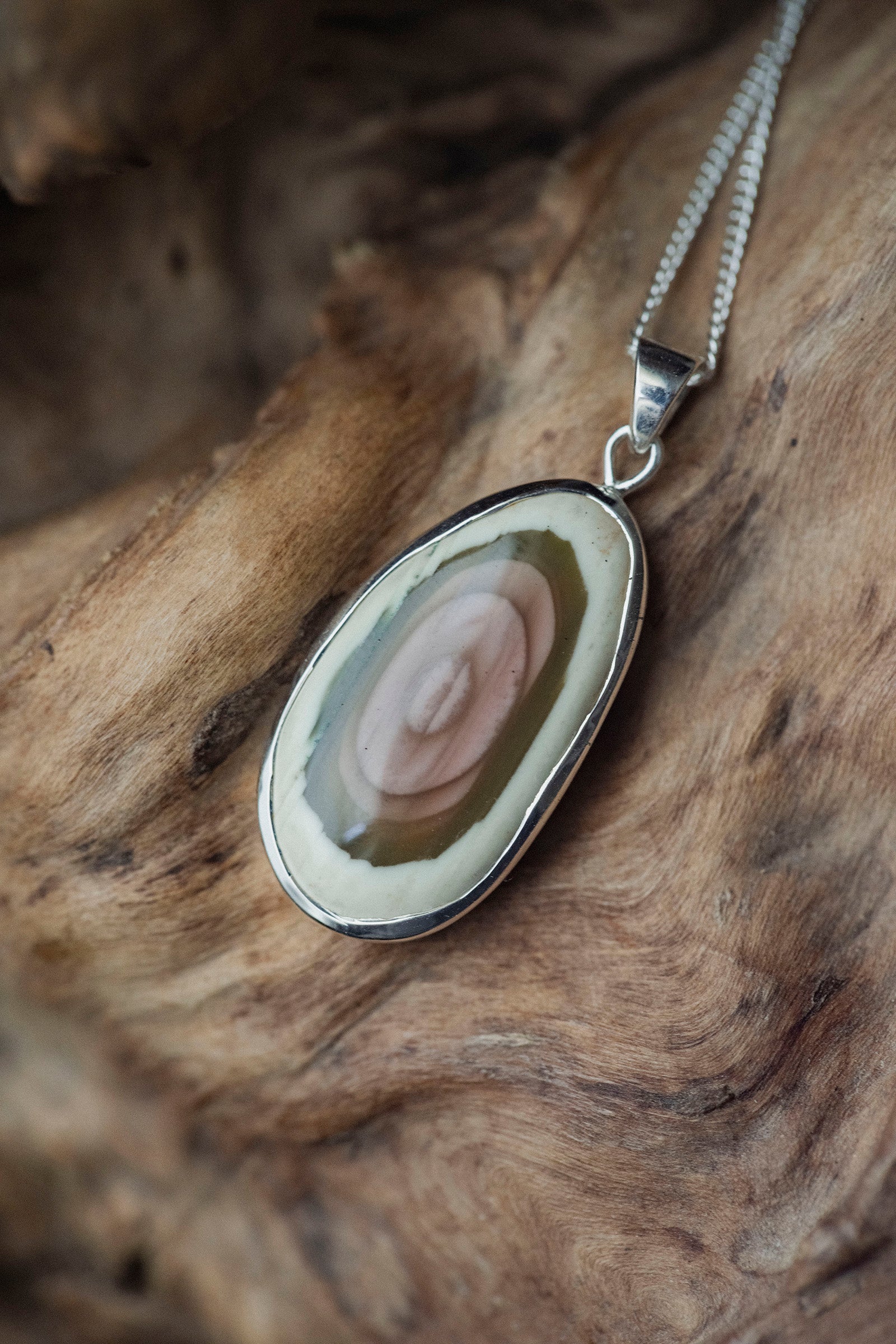 silver necklace Jasper