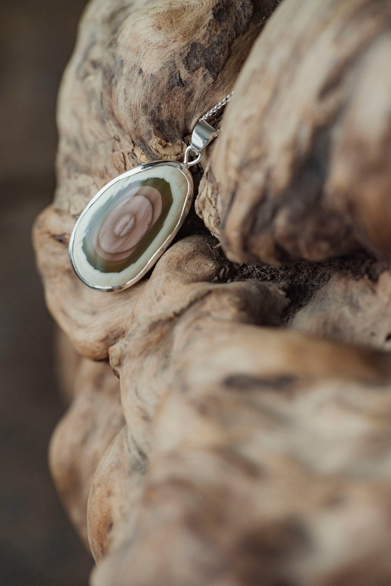 silver necklace Jasper