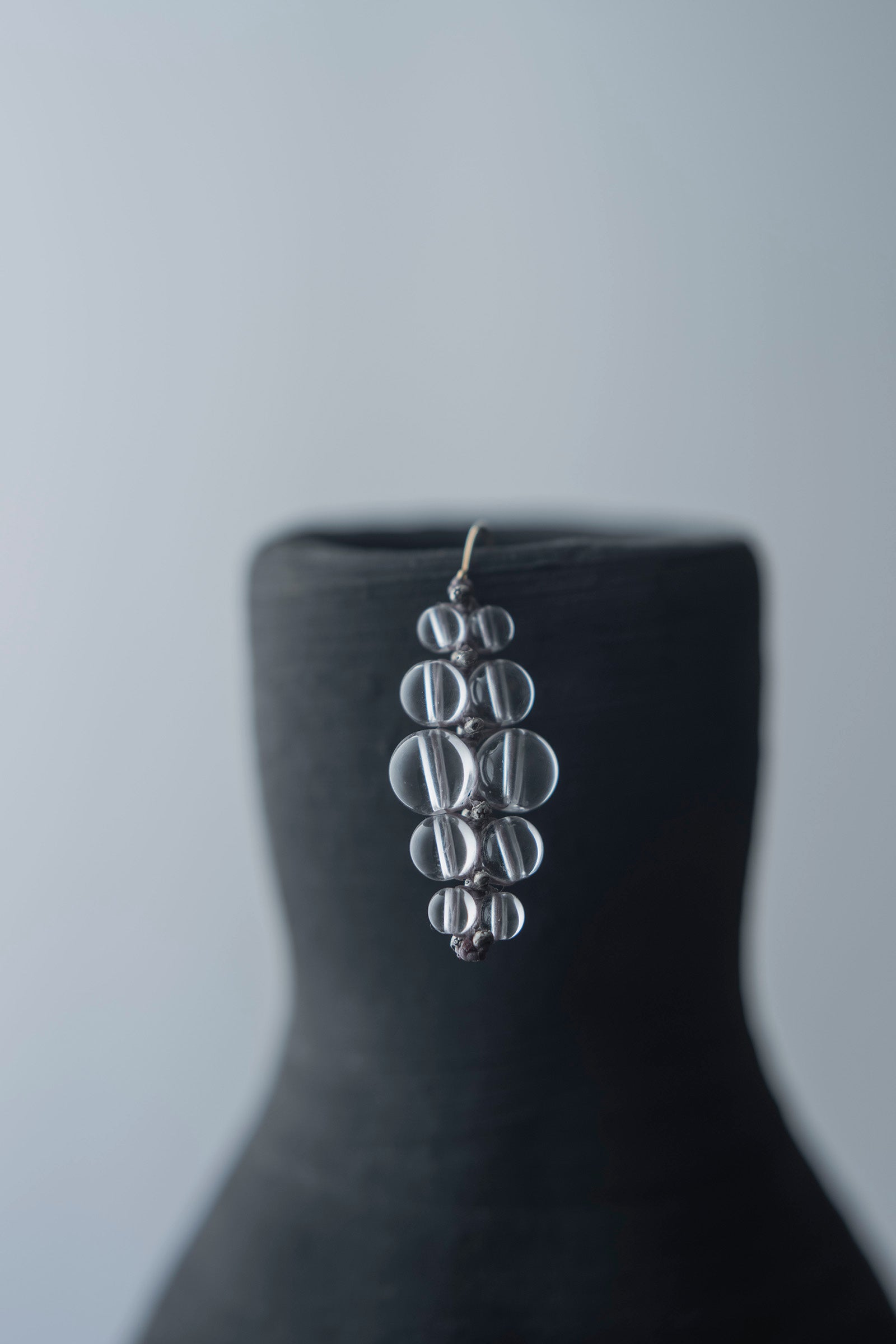 crystal beads earrings (pair)