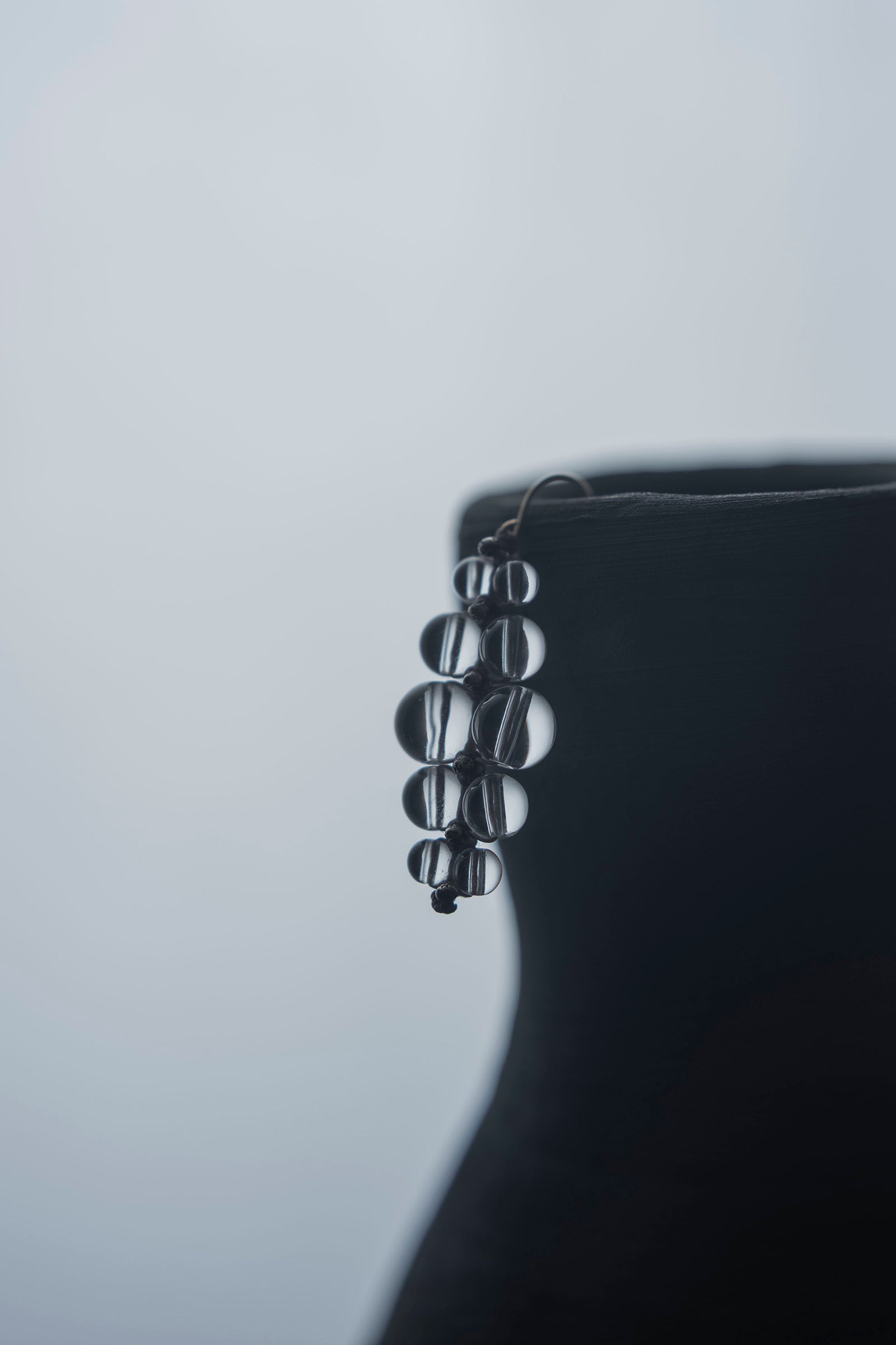 crystal beads earrings (pair)