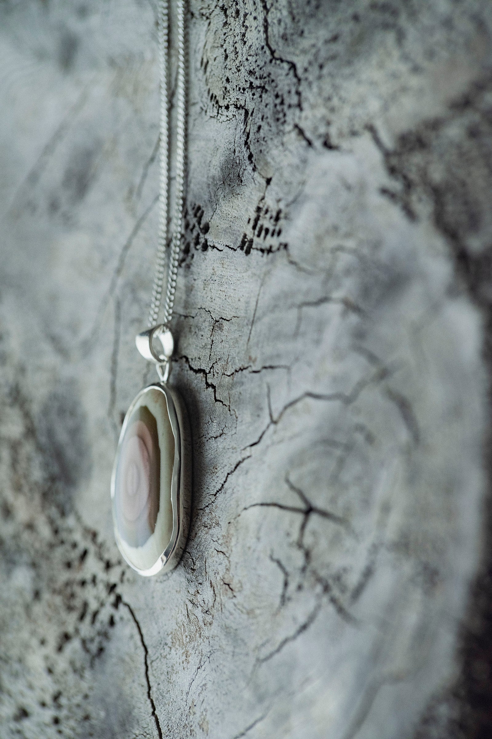 silver necklace Jasper