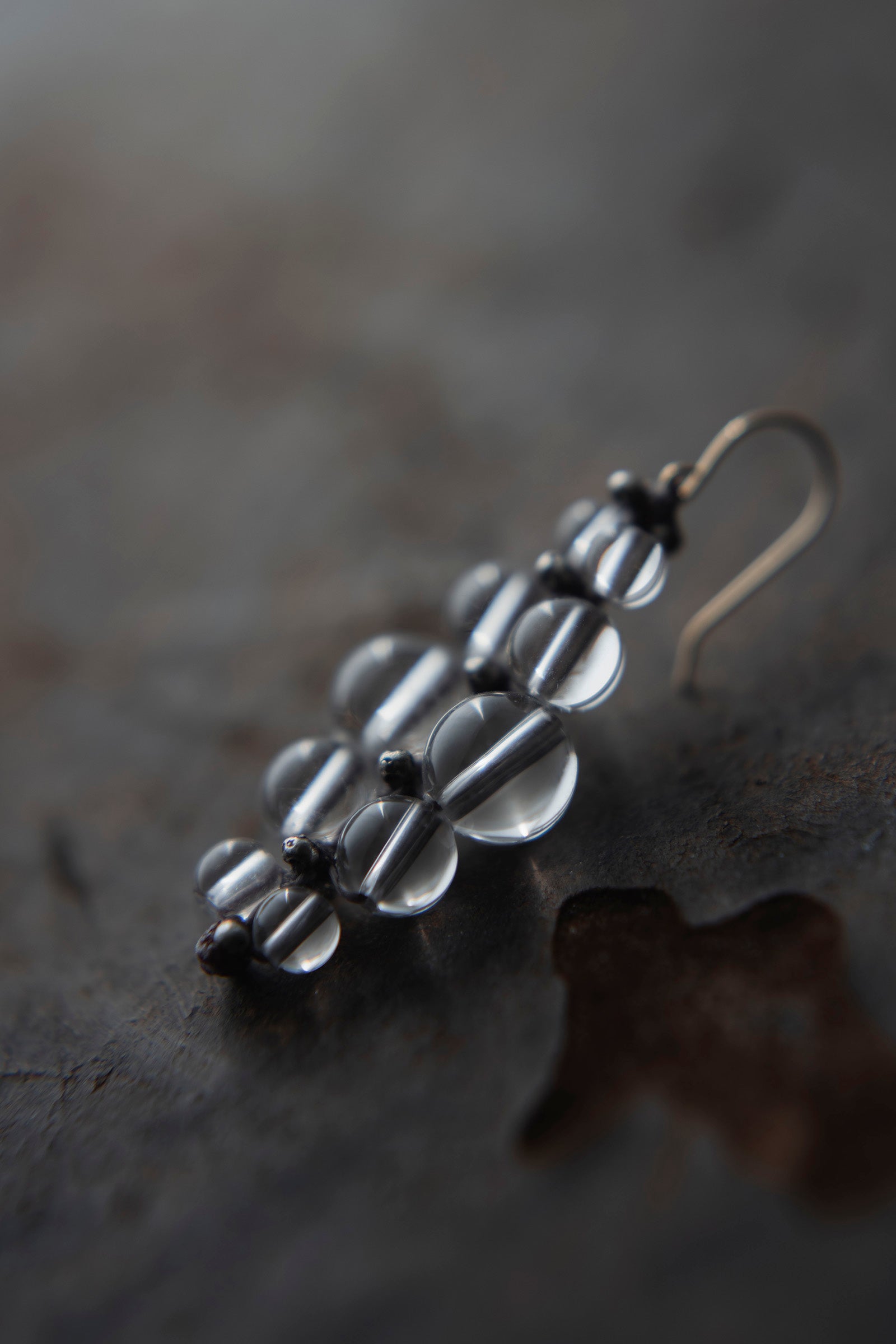 crystal beads earrings (pair)