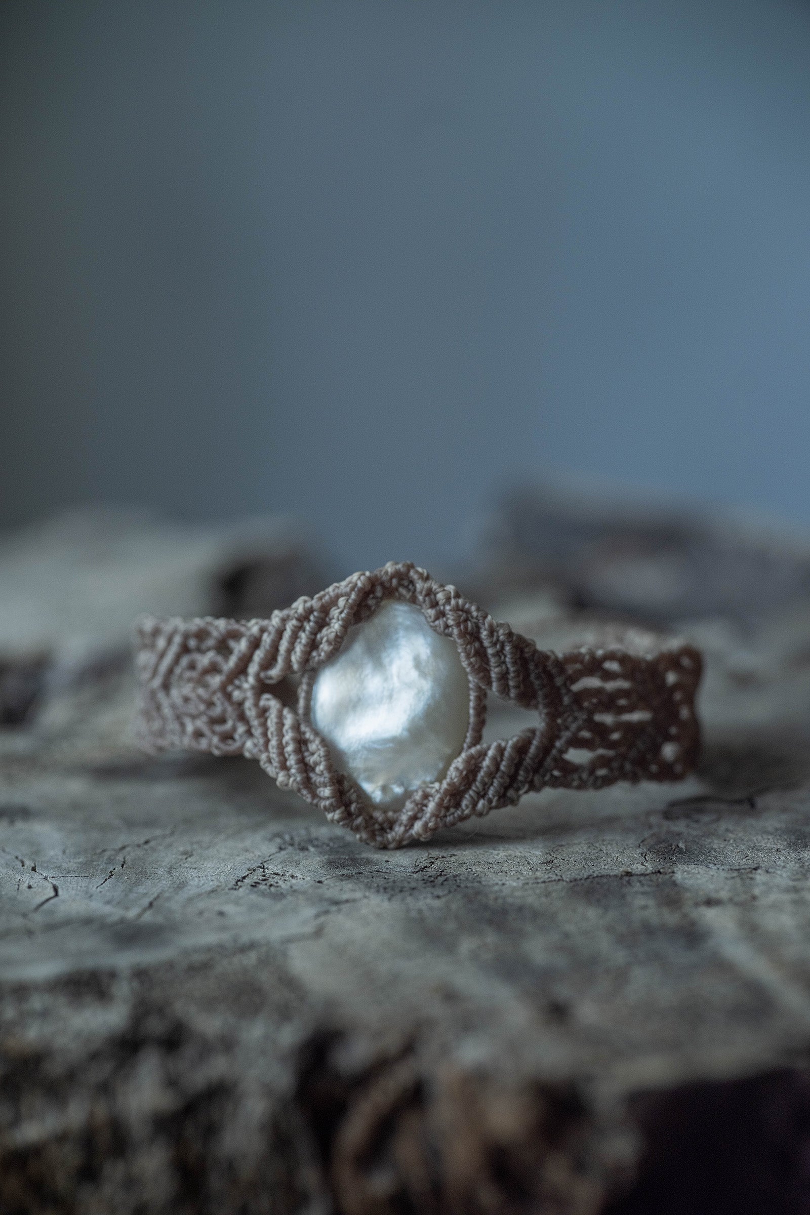 macrame bracelet pearl