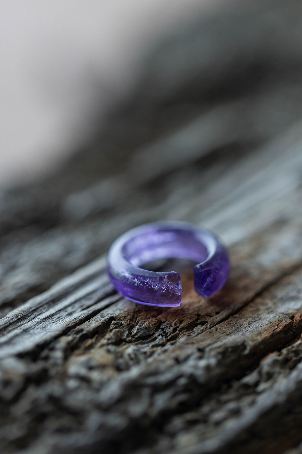 amethyst ear cuff (single)