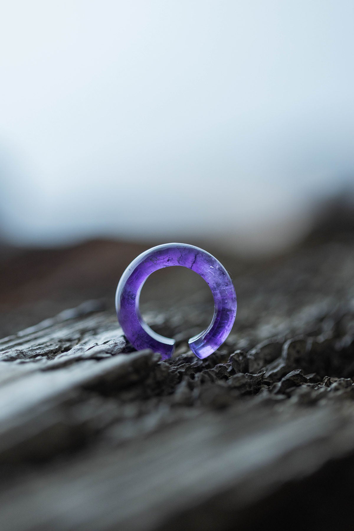 amethyst ear cuff (single)