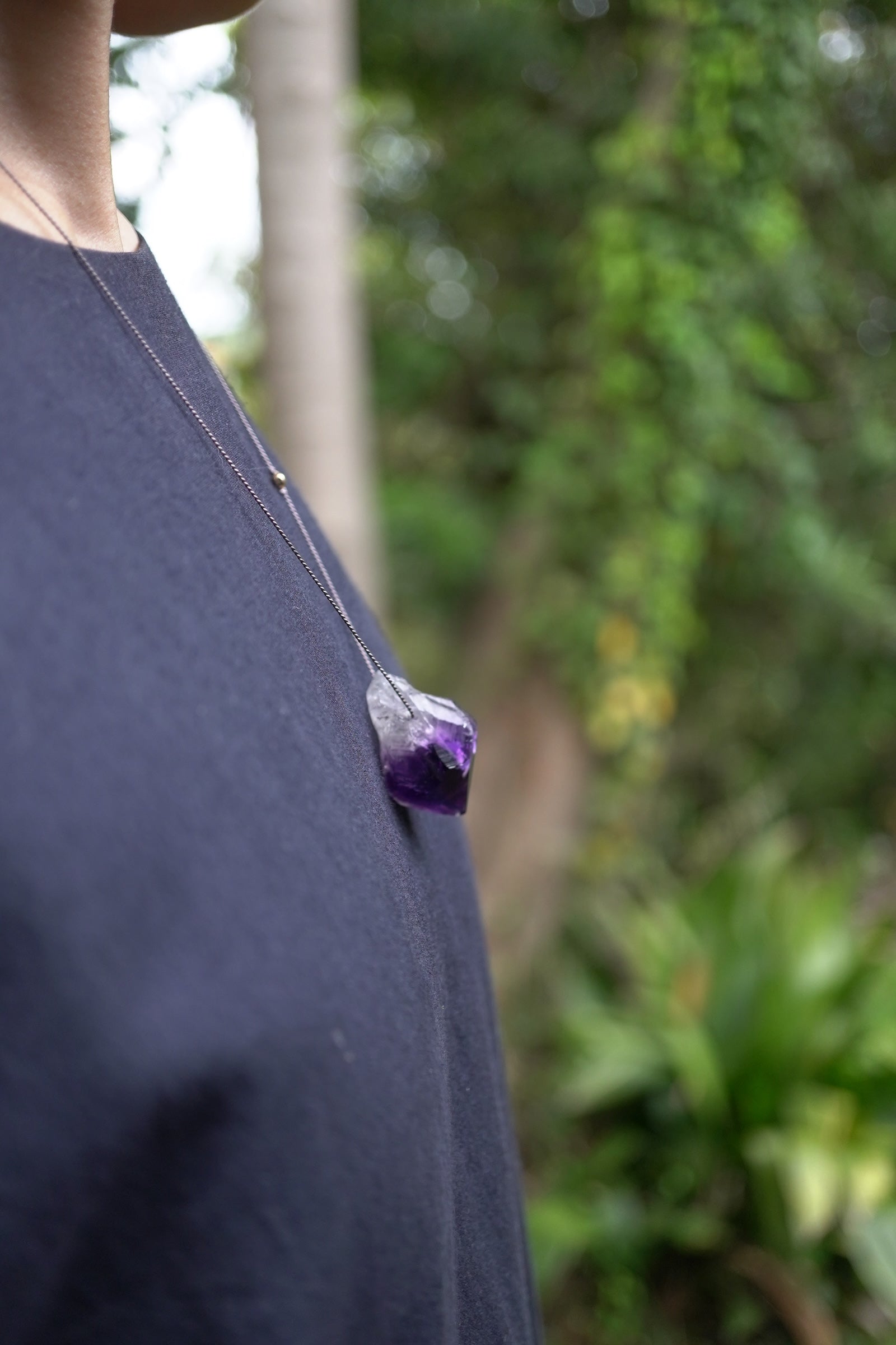 silk cord necklace -2 ( amethyst ) 専用ページ