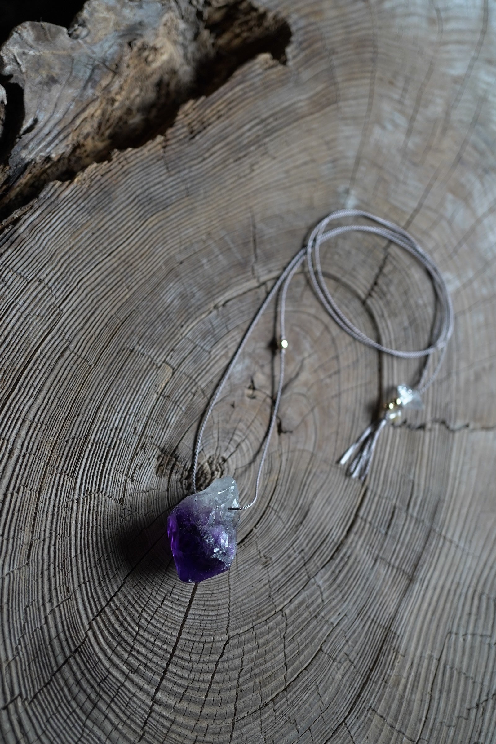 silk cord necklace -2 ( amethyst ) 専用ページ