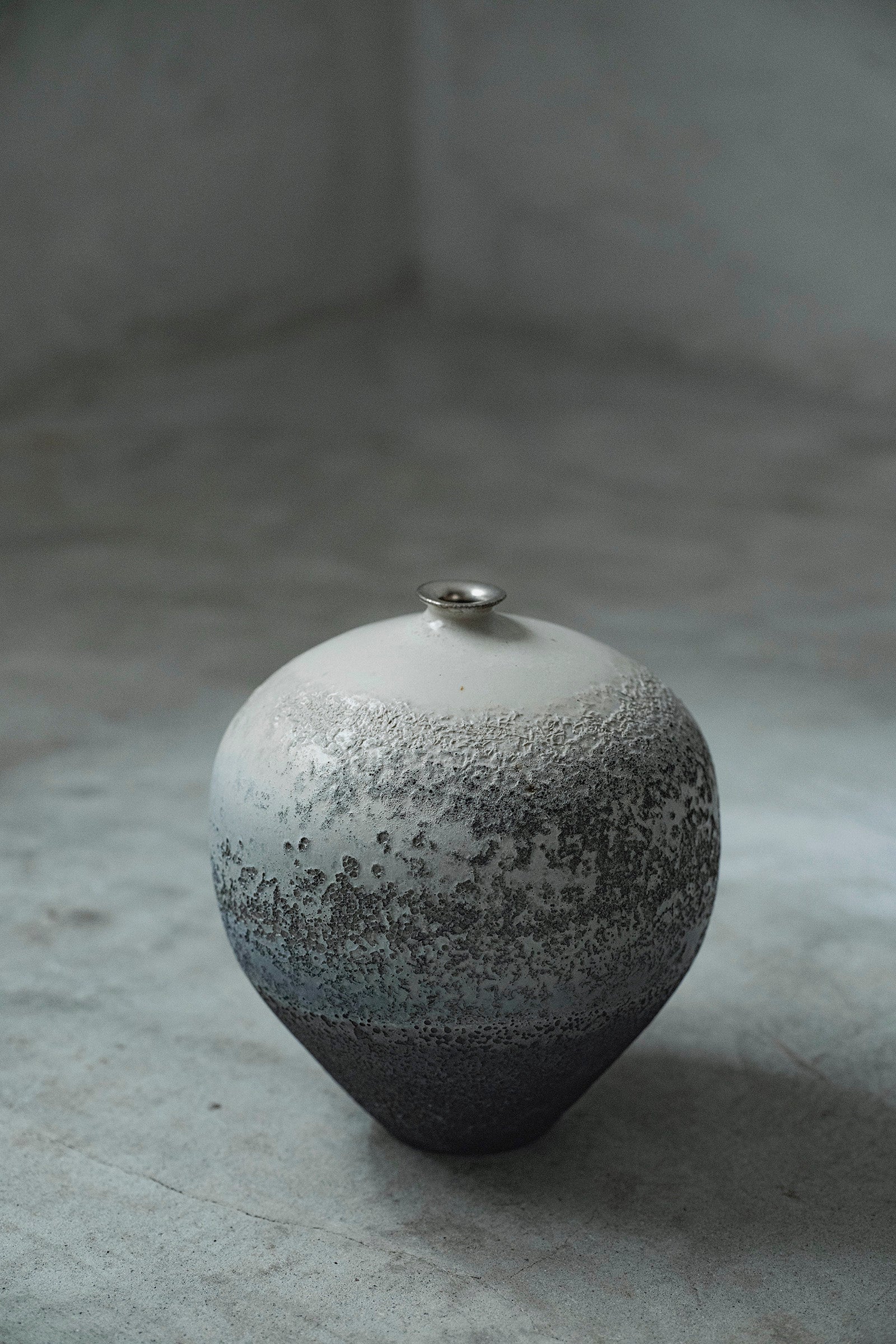 Ryuta Fukumura Silver Carbide Flower Vase 57