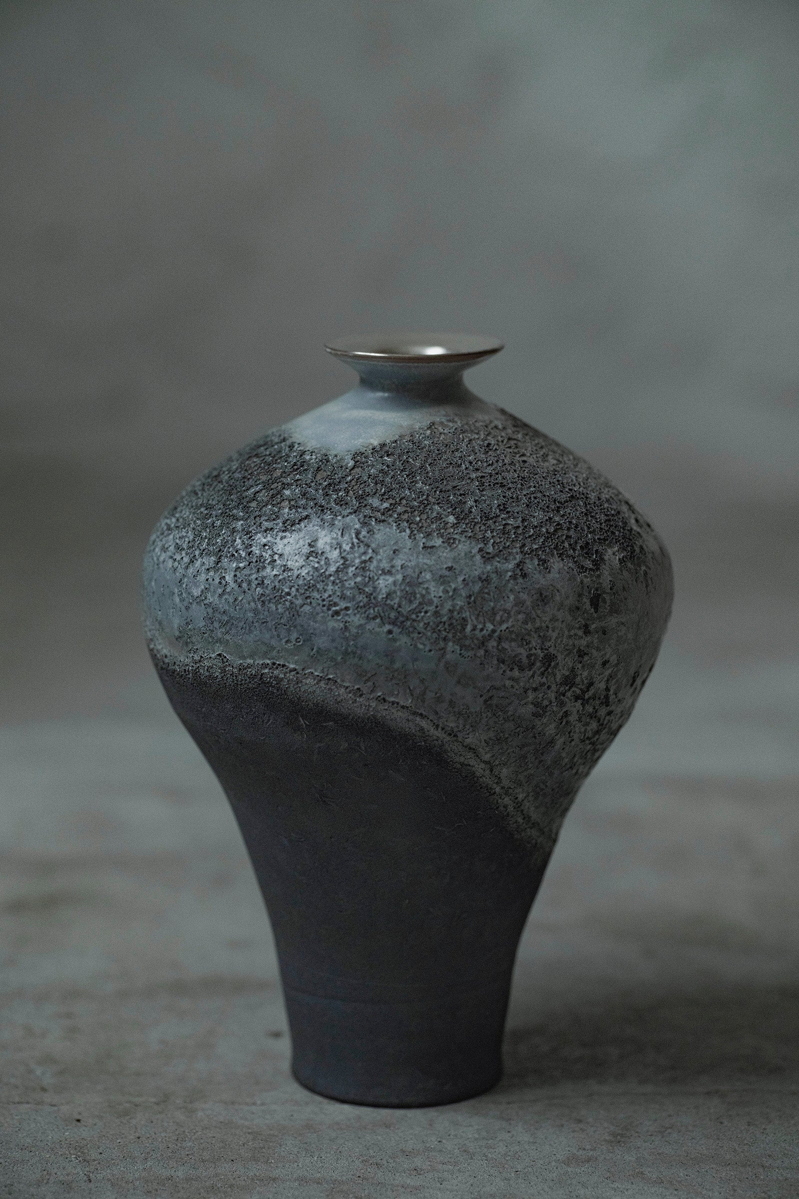 Ryuta Fukumura Silver Carbide Flower Vase 57