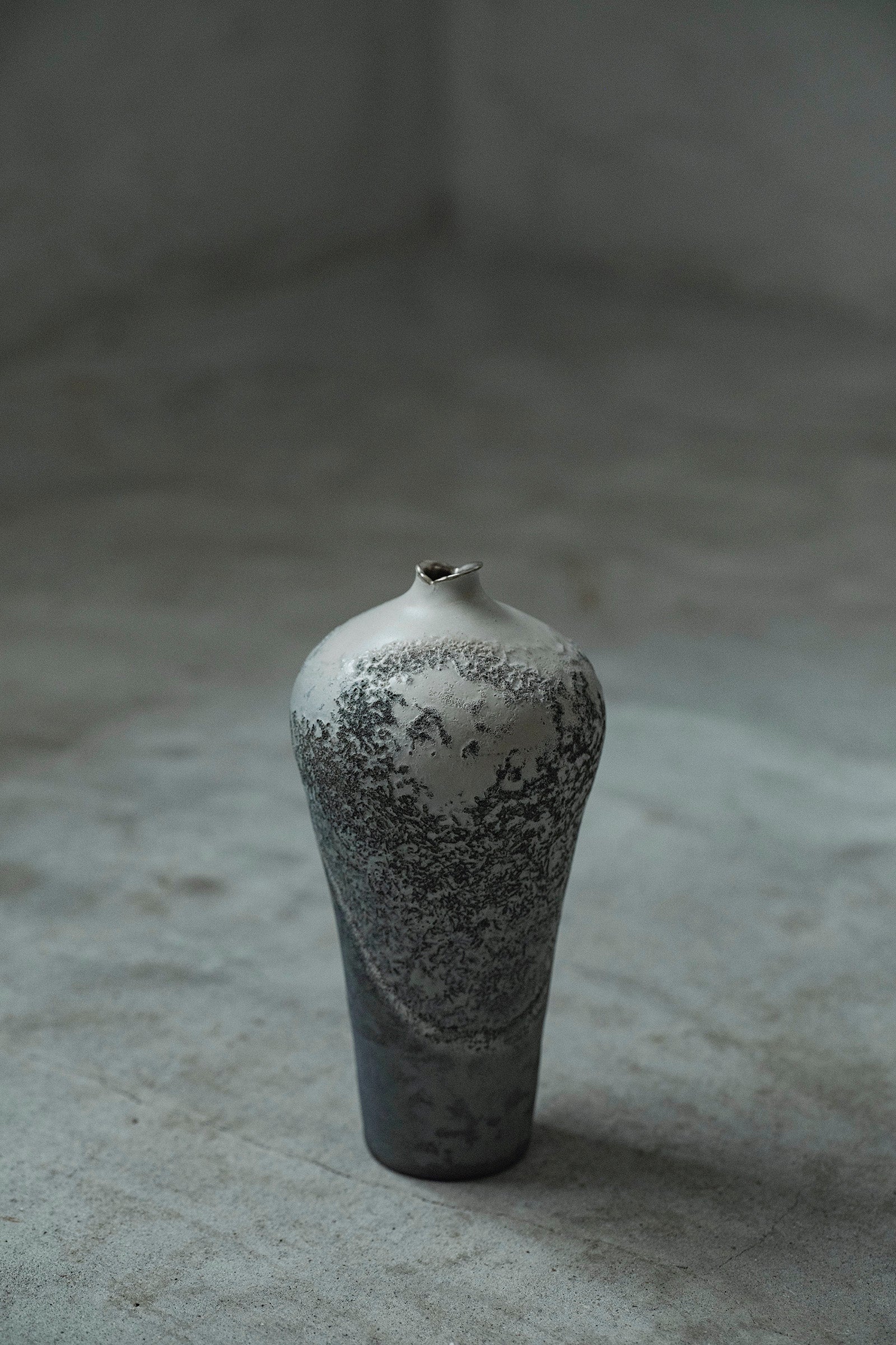 Ryuta Fukumura Silver Carbide Flower Vase 57