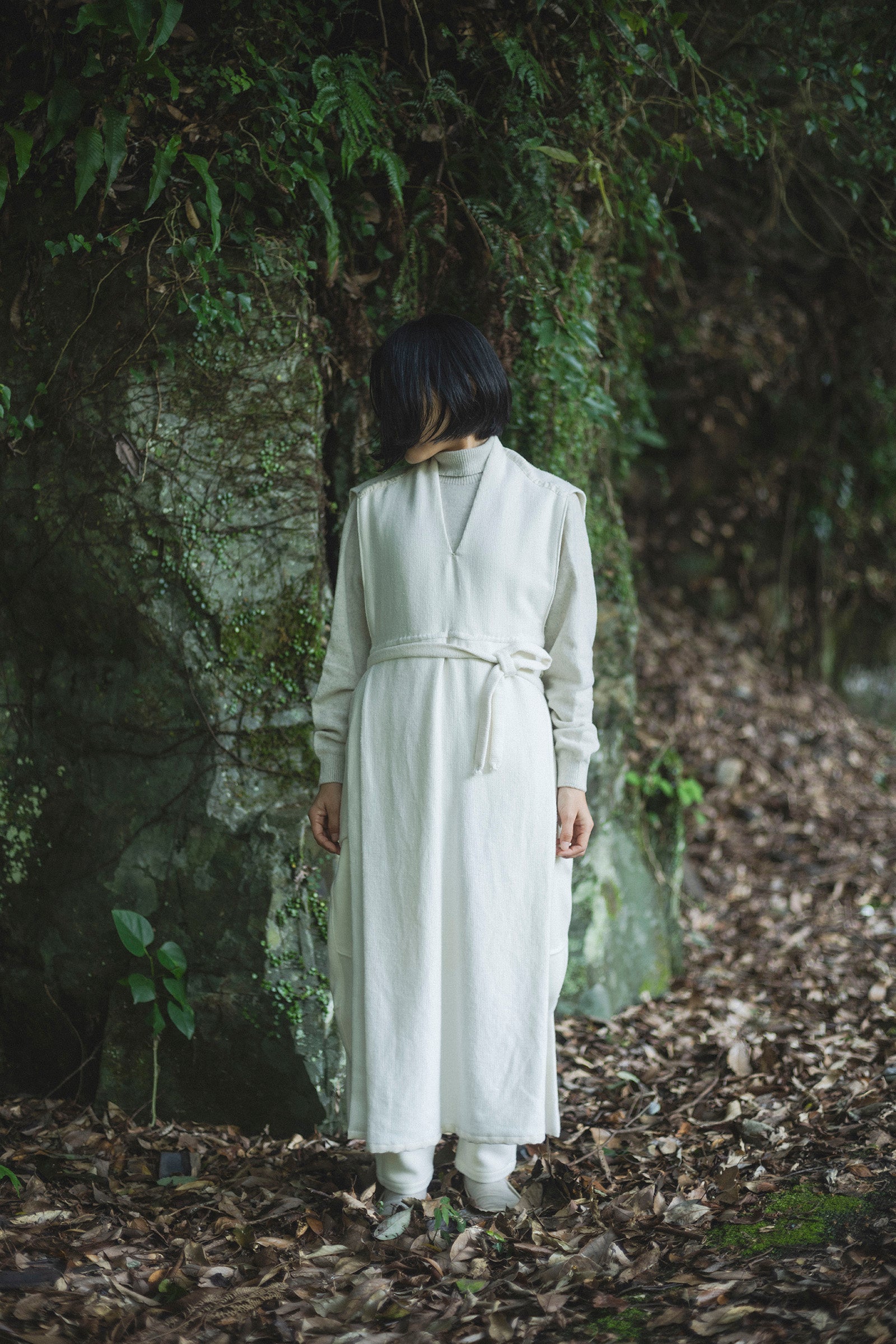 居相 百八十 白百合手紡木綿前掛巻身衣