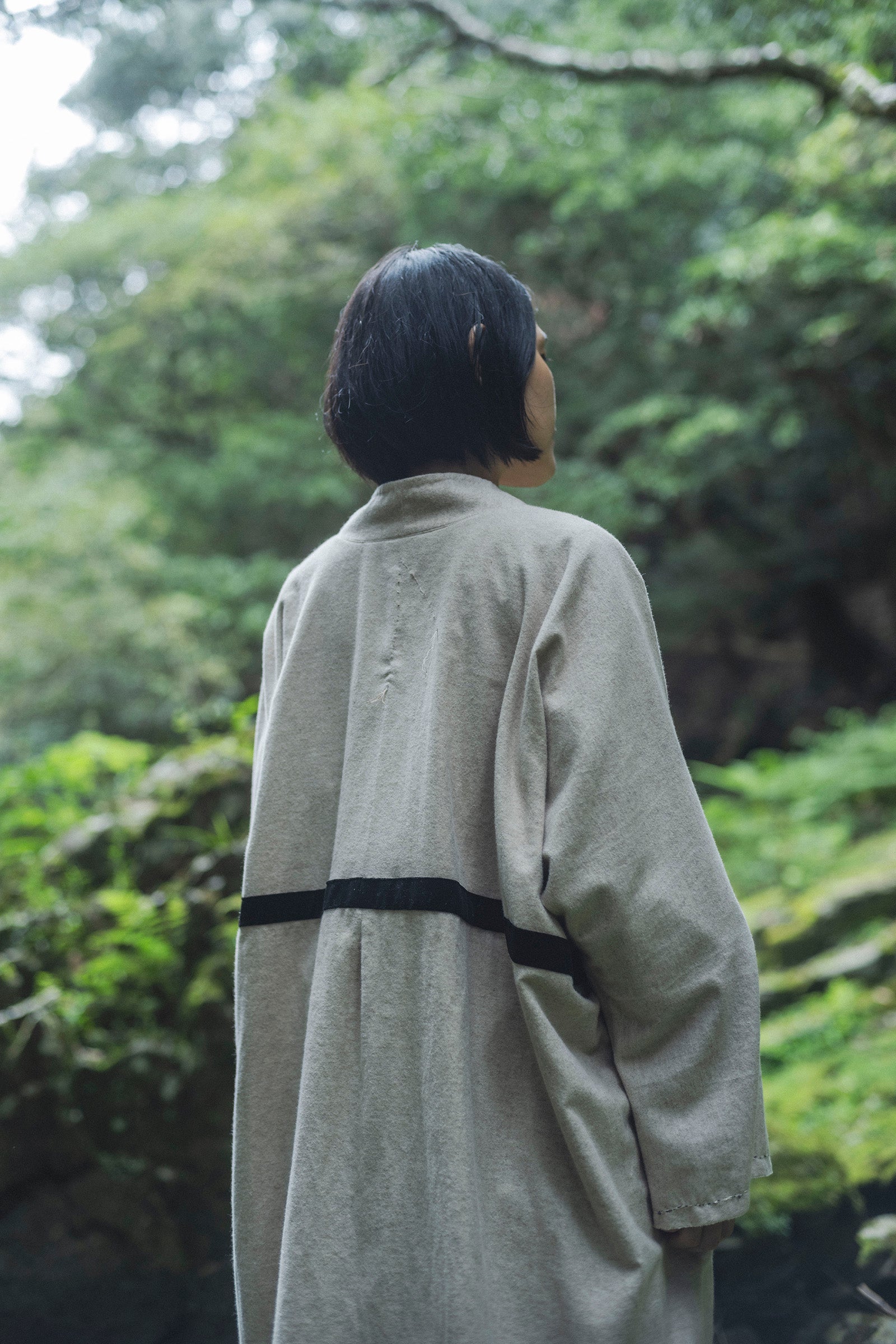 居相 百九十七 白茶綿麻襞寄上衣