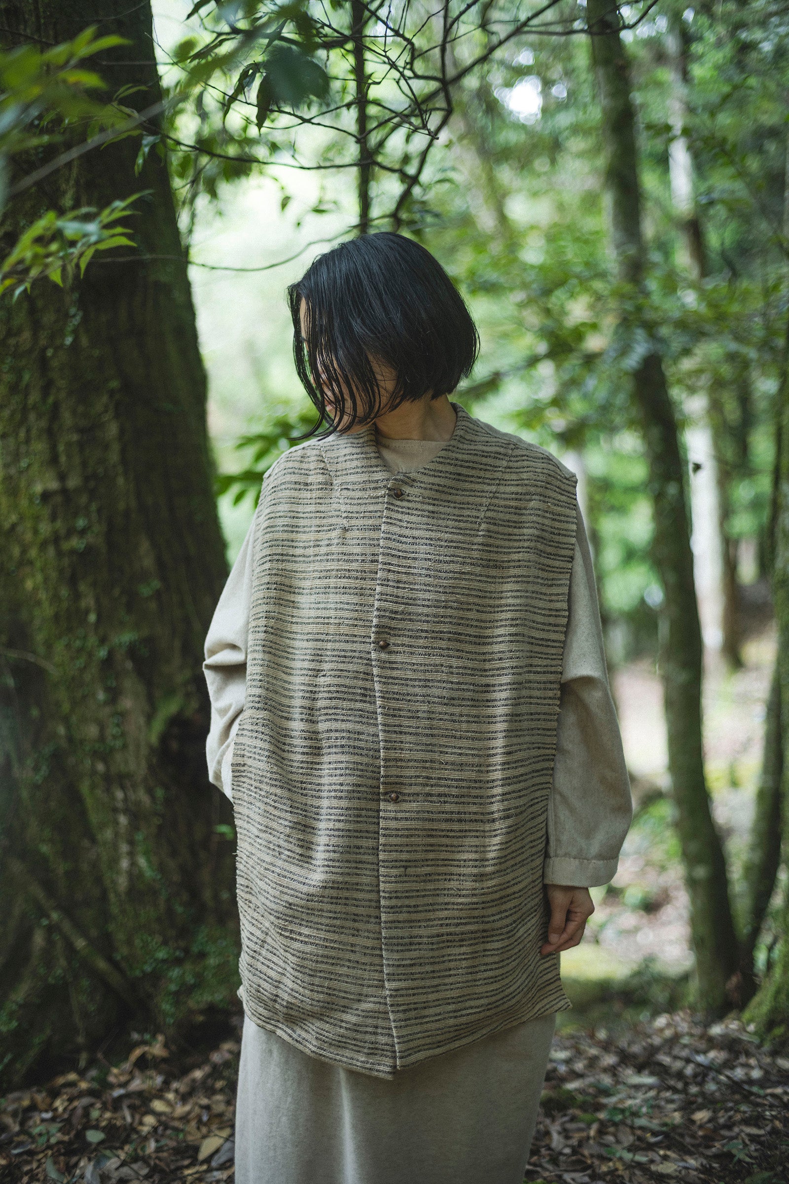 居相 百七十九 火草麻縞文羽織