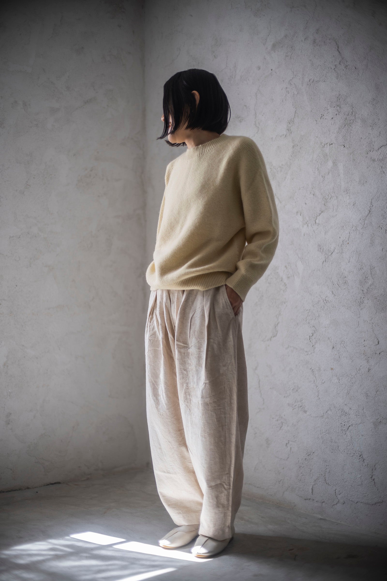 MITTAN PT-90 綿絹麻ジャカードパンツ