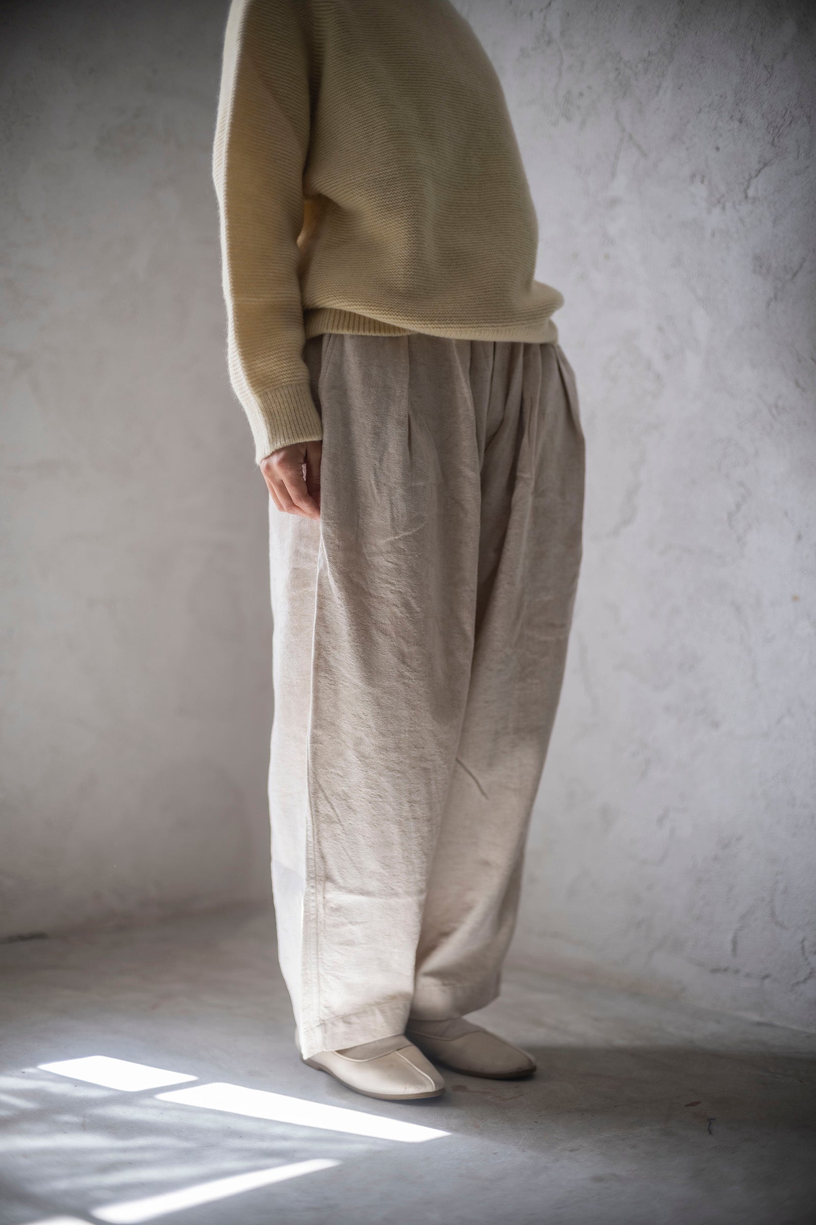 MITTAN PT-90 綿絹麻ジャカードパンツ