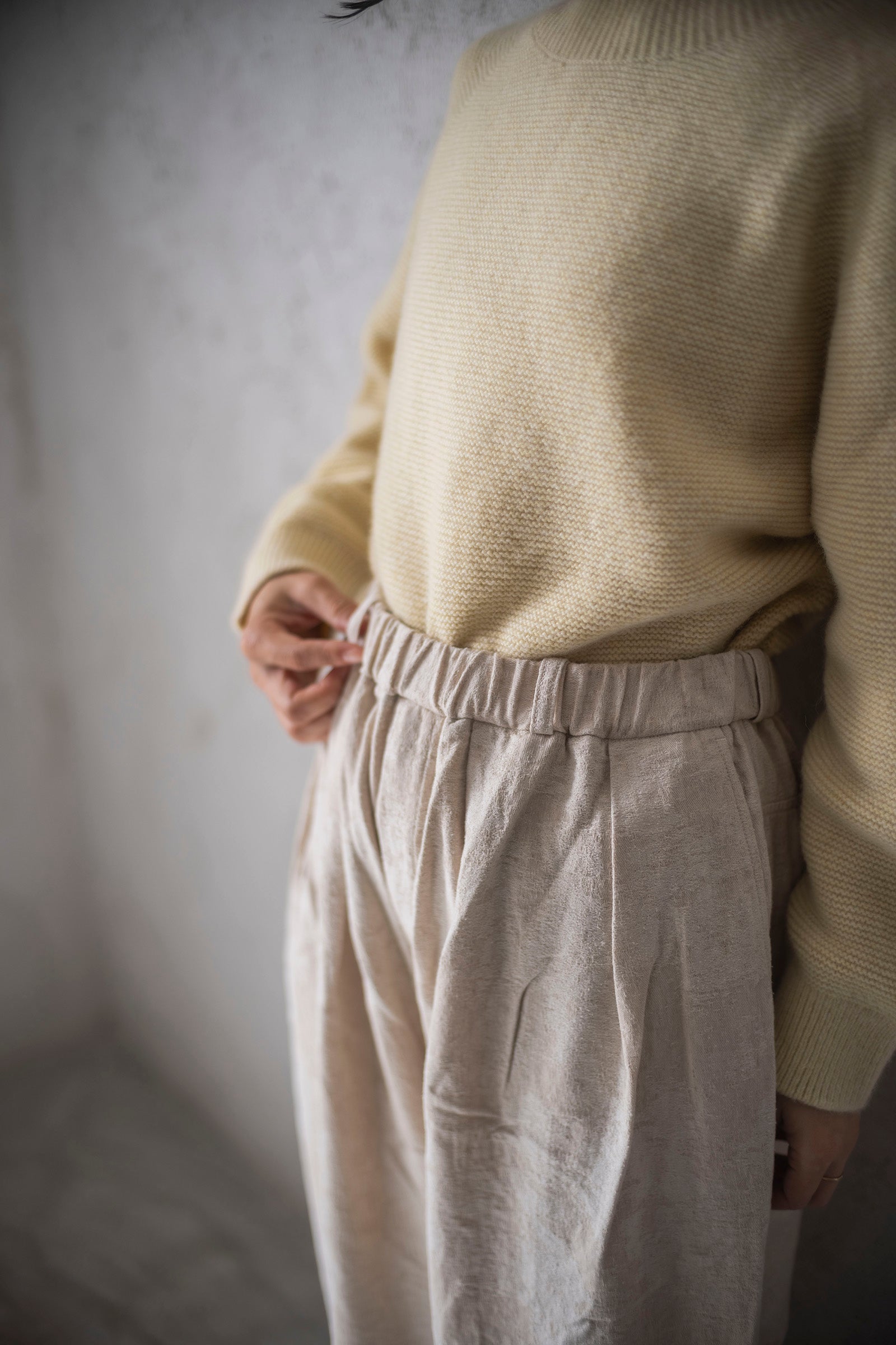 MITTAN PT-90 綿絹麻ジャカードパンツ