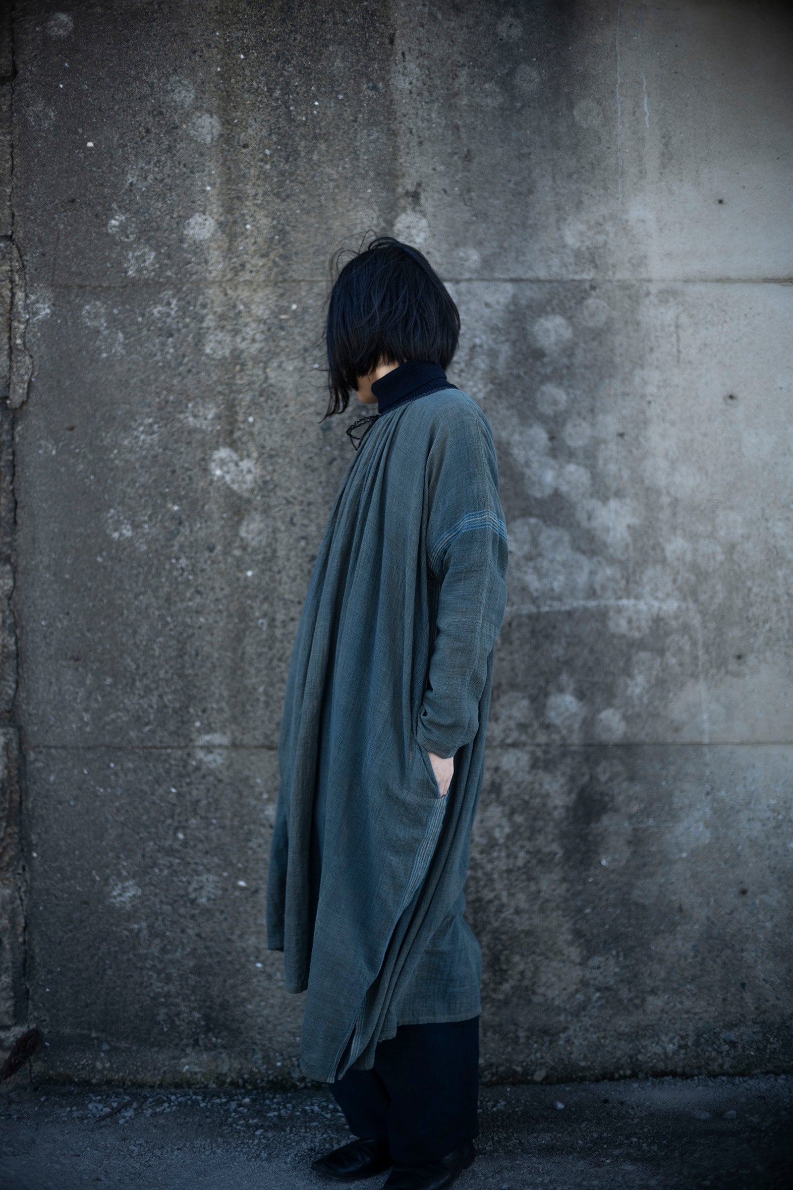 野原 Neck gathered dress 2