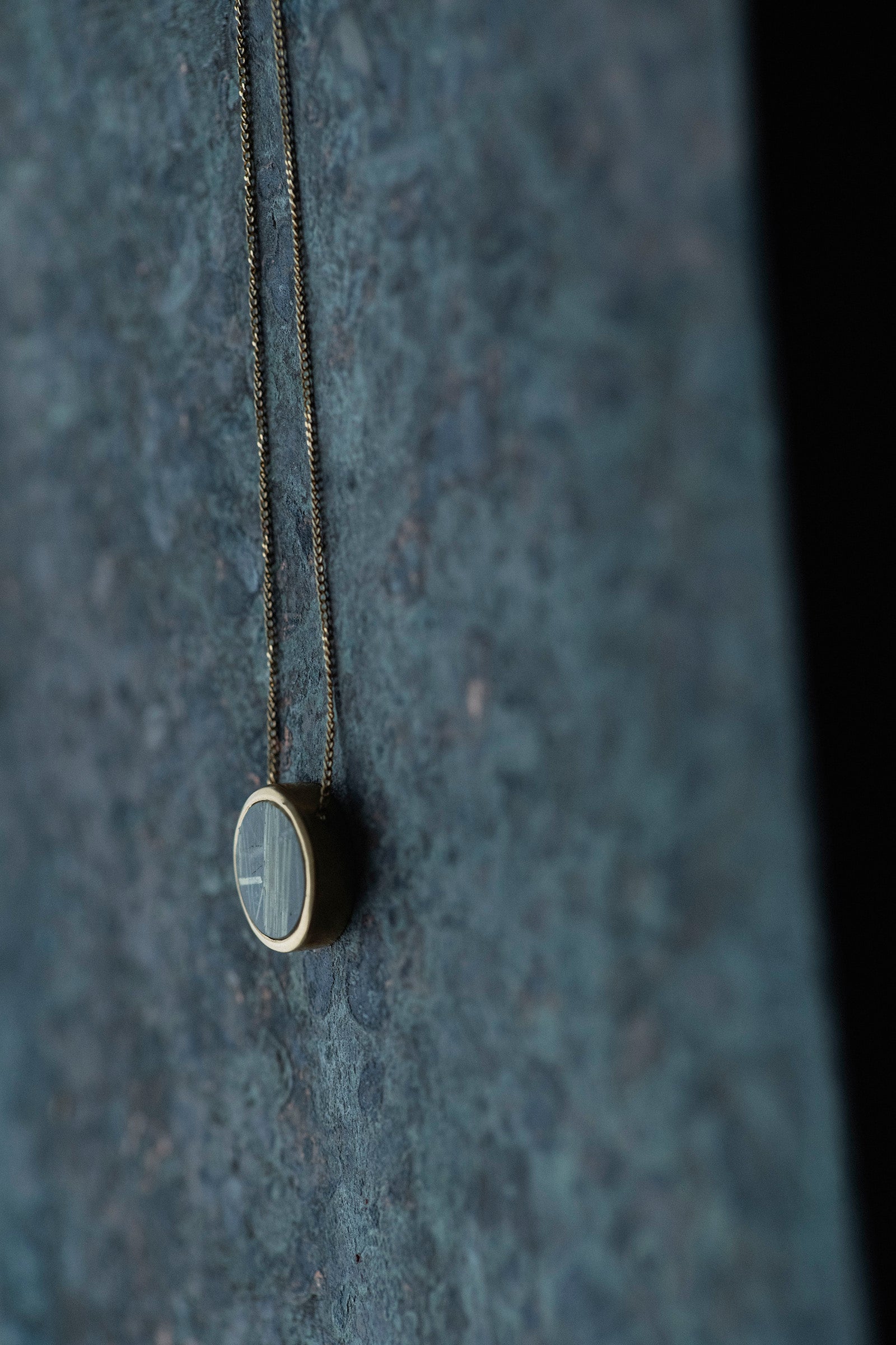 18K necklace 18K round ( rutilated quartz )