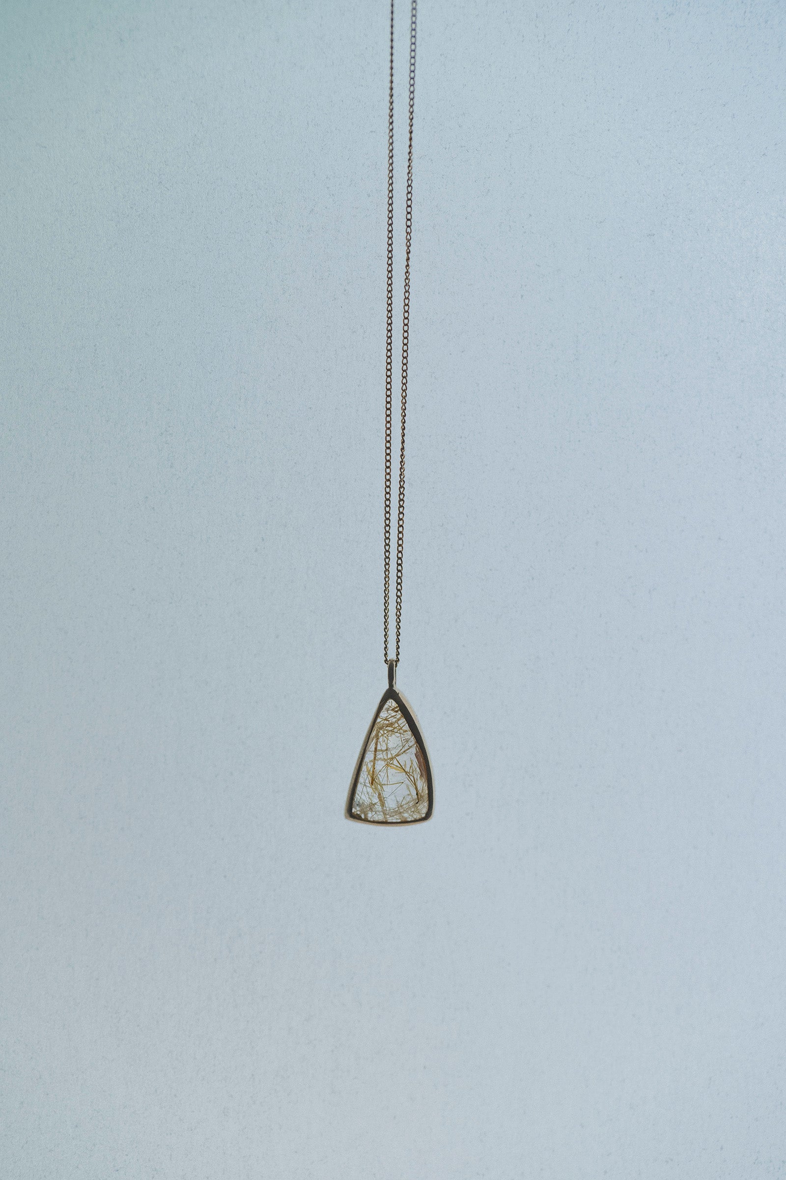 18K necklace ( 18K rutile quartz )