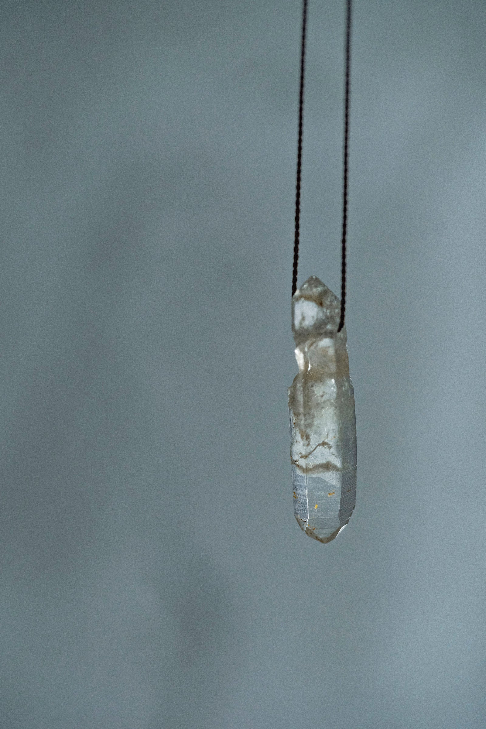 silk cord necklace - 1 (quartz)
