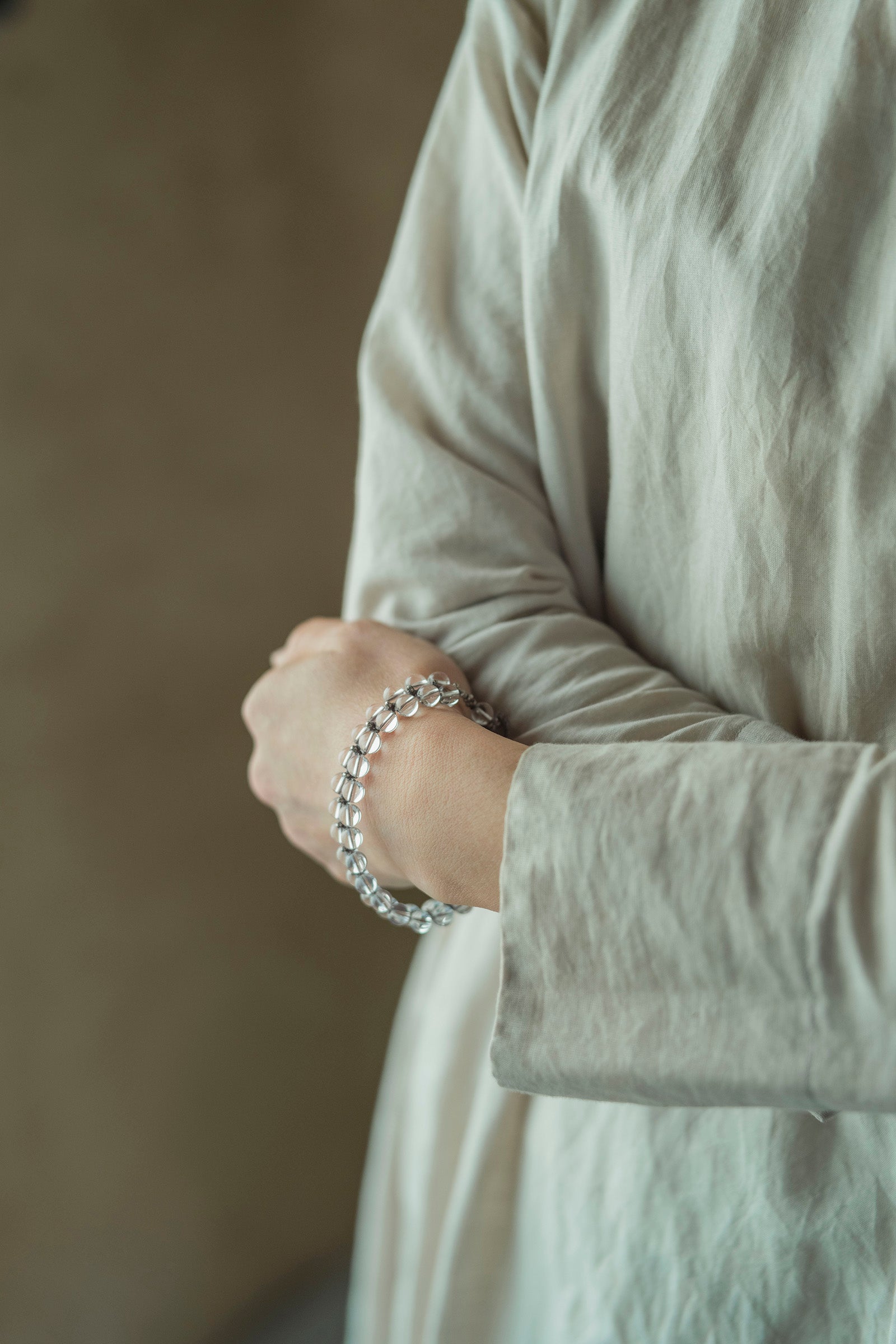 crystal beads bracelet flat