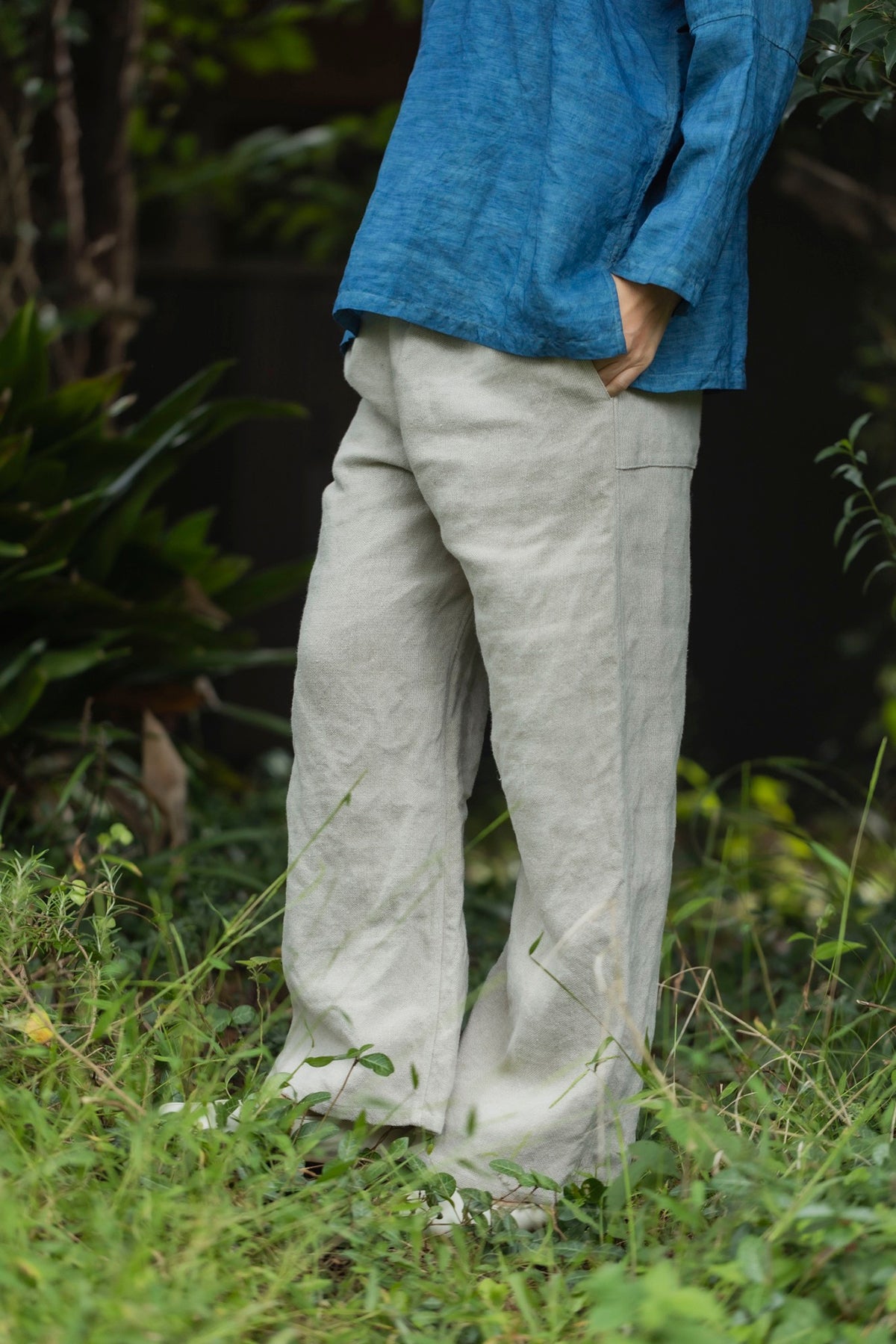 野原 back pocket pants