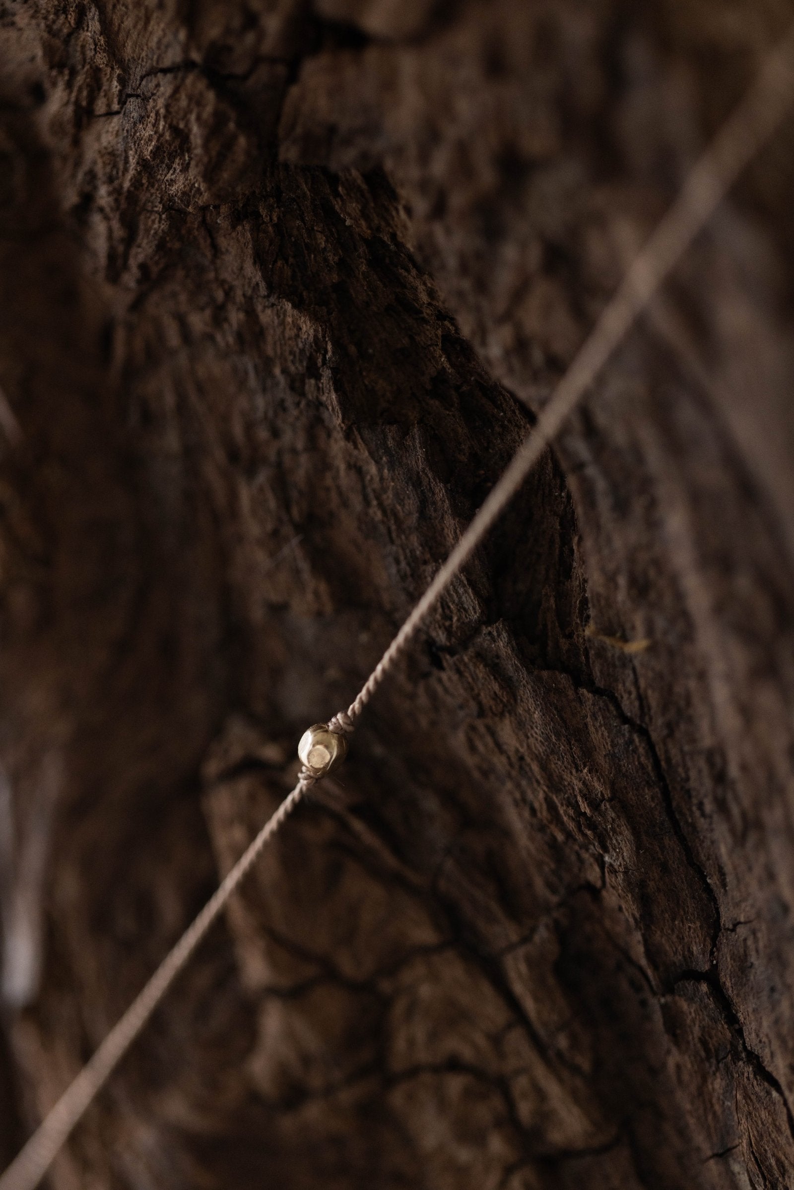 silk cord necklace ( Rose quartz )