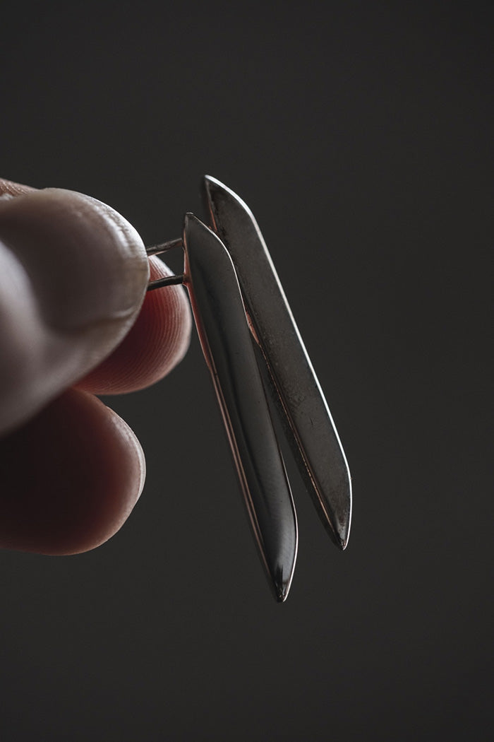 silver rong earrings (pair)