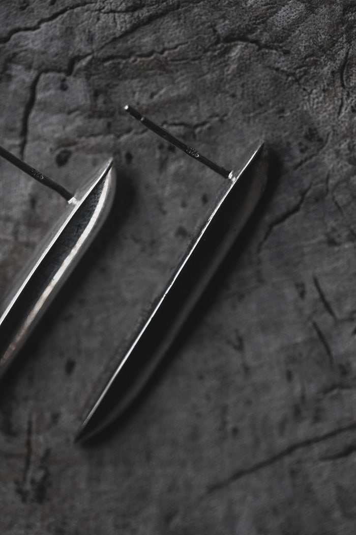 silver rong earrings (pair)