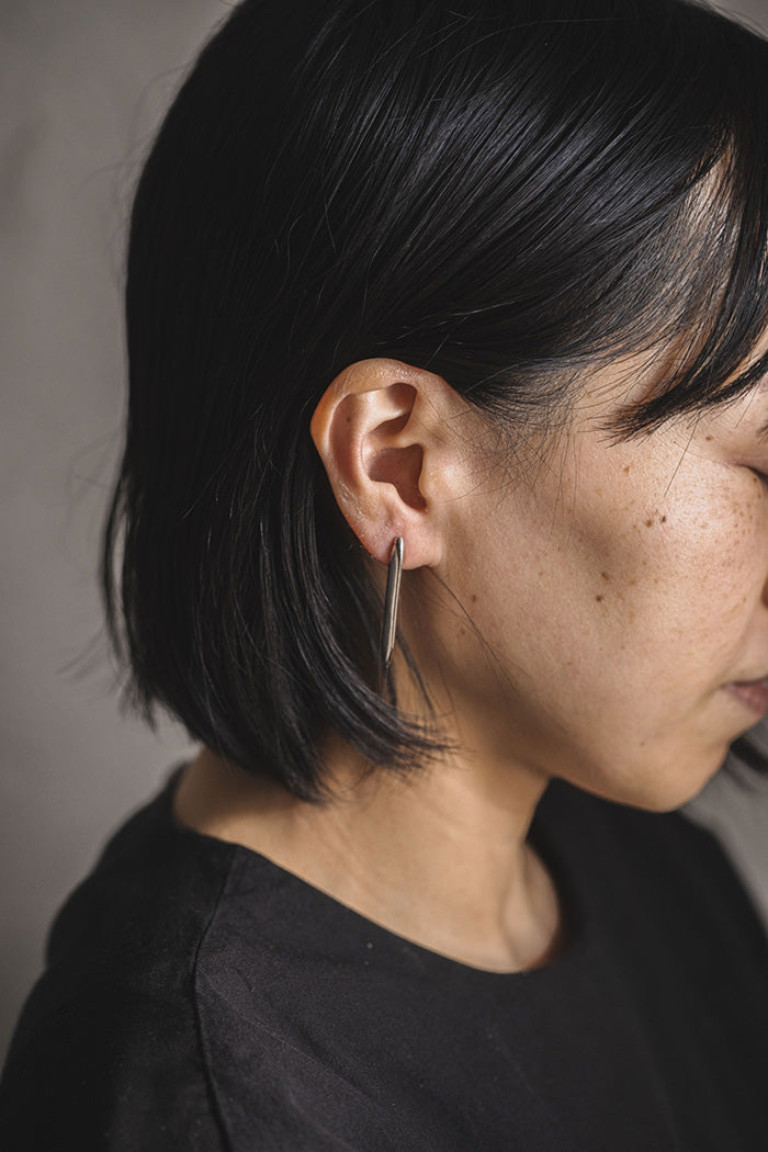 silver rong earrings (pair)