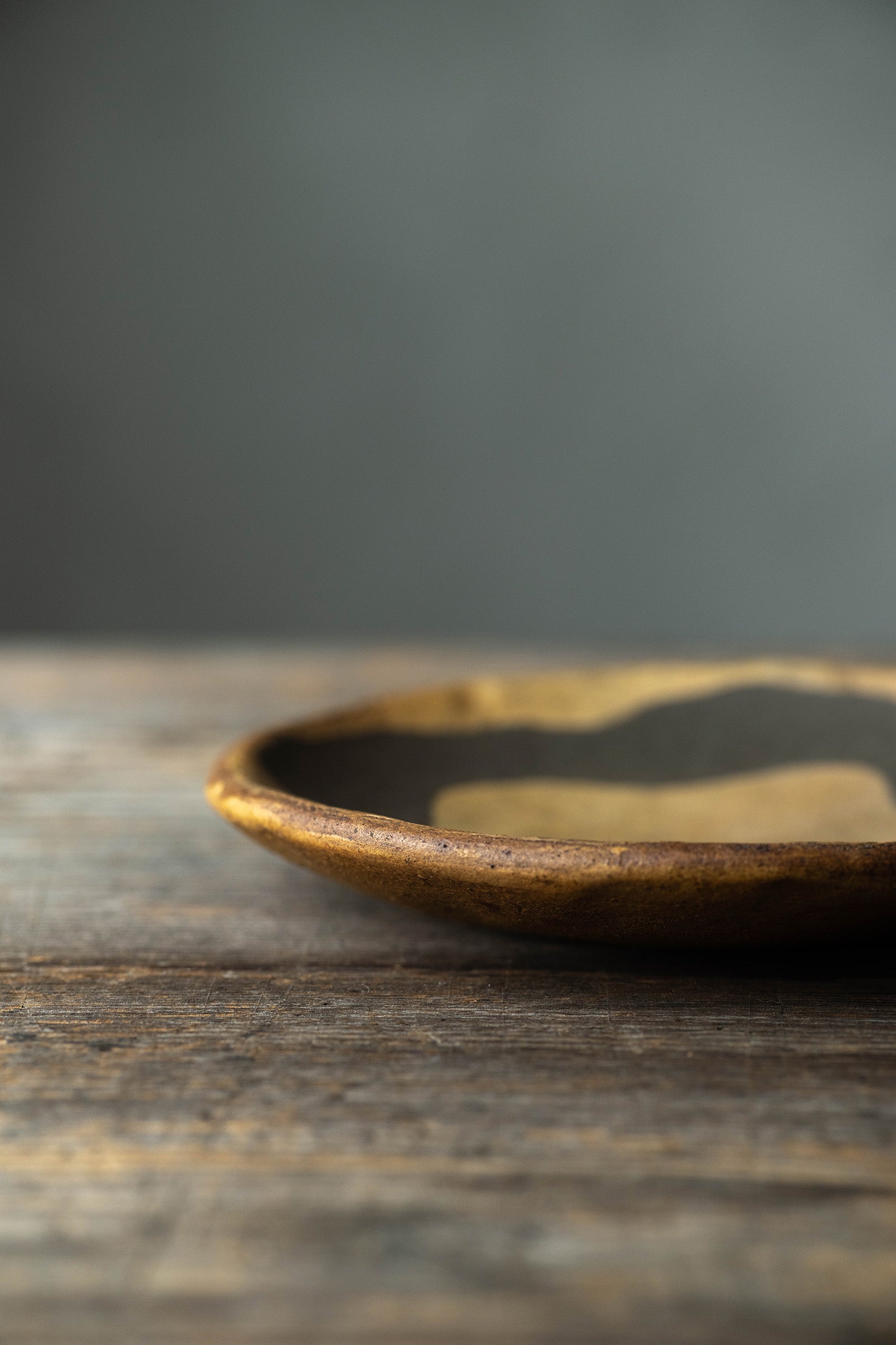 山田洋次 オイルド スリップ丸皿  19-1  丸皿  小