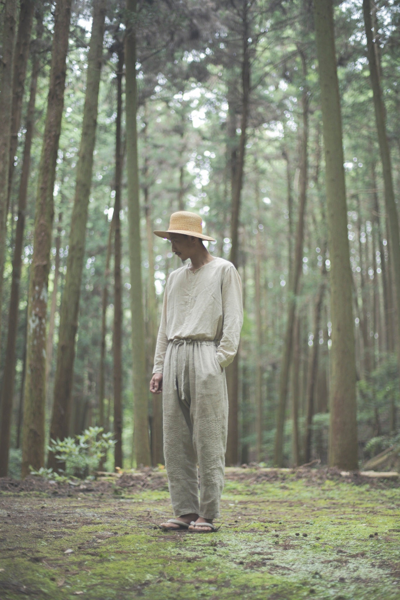 橡人ノ衣　シボリ (下衣) 亜麻