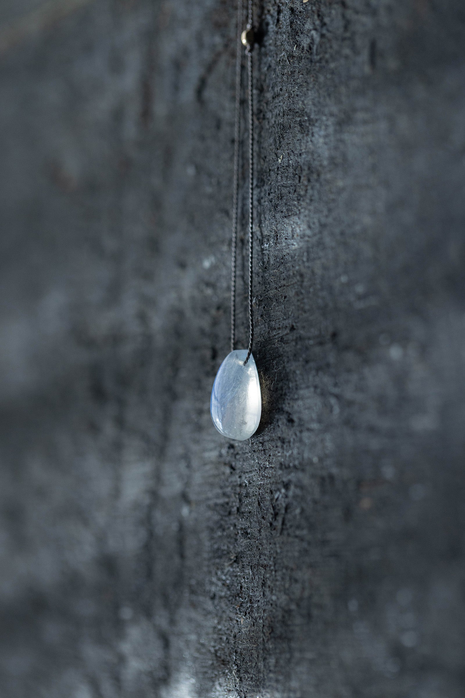 silk cord necklace (elestial quartz)