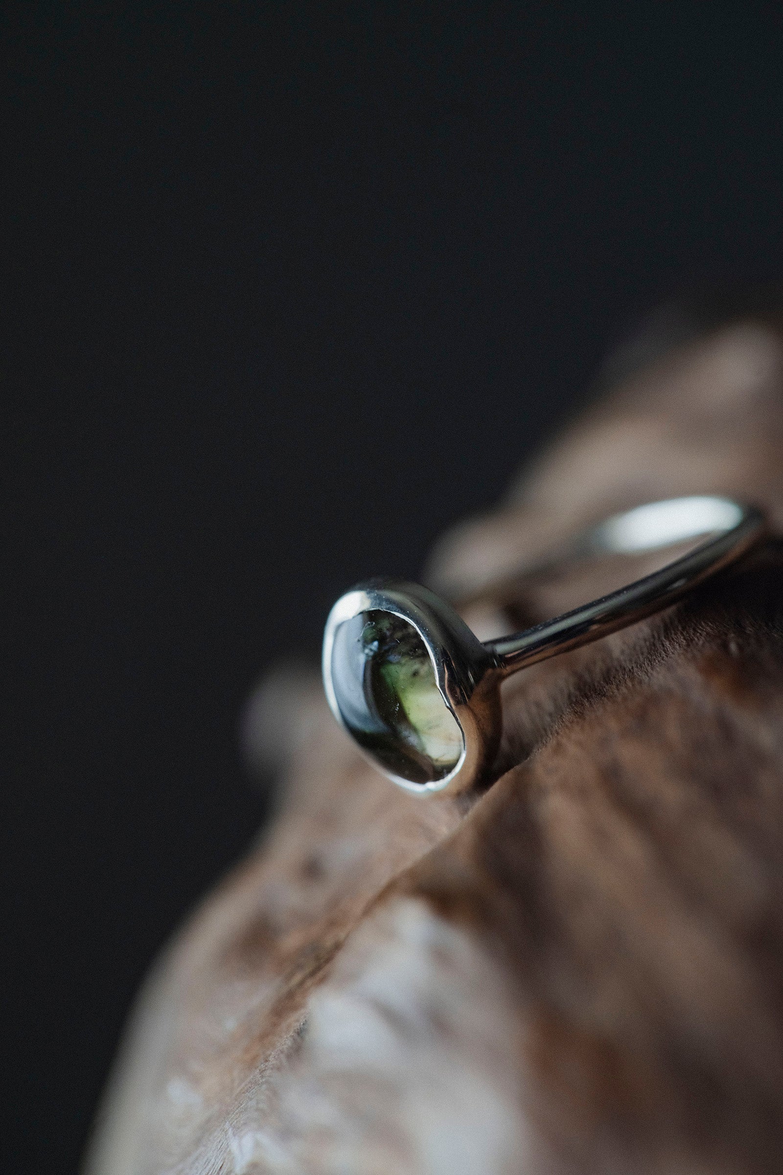 silver ring  1mm  tourmaline