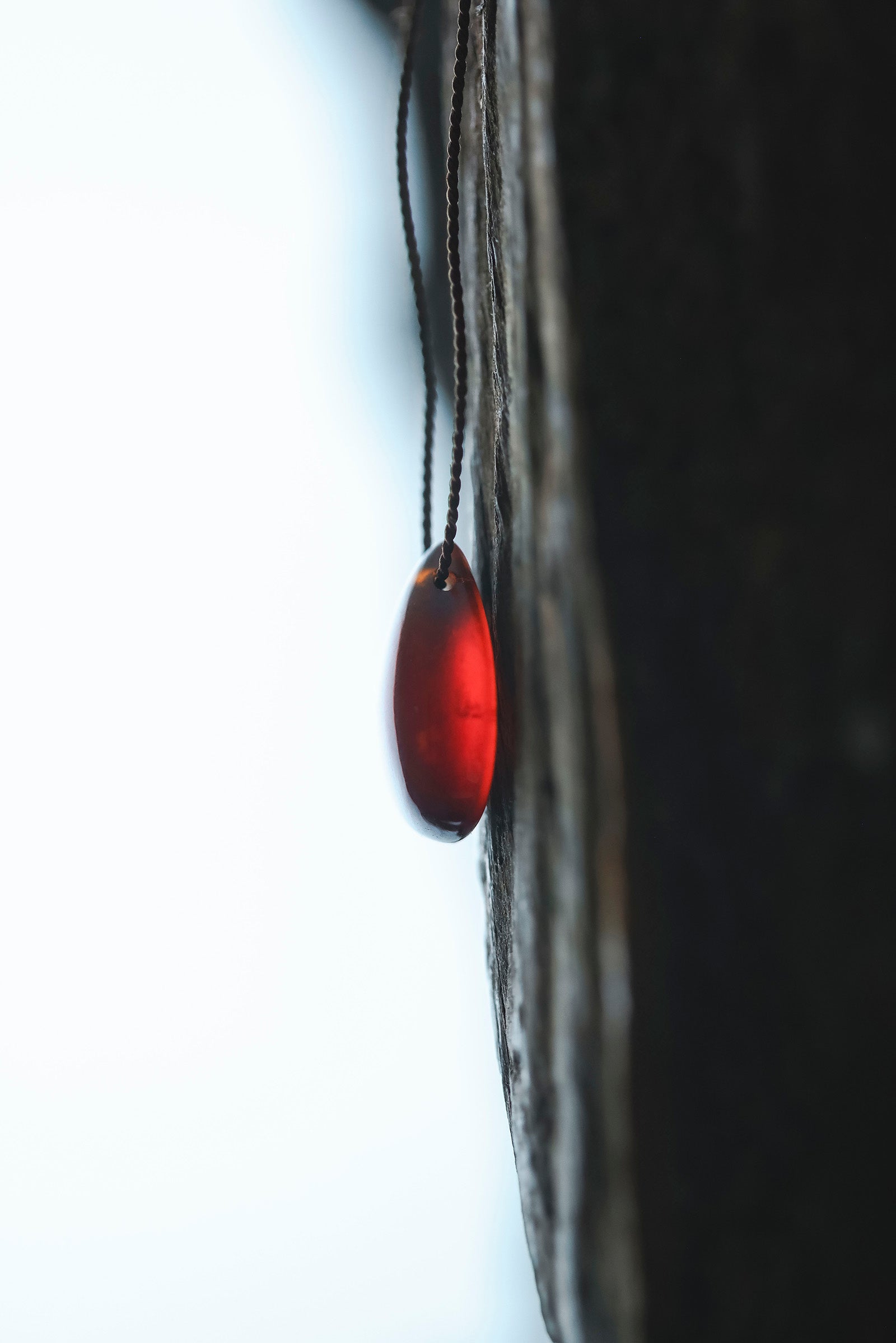silk cord necklace (elestial quartz)