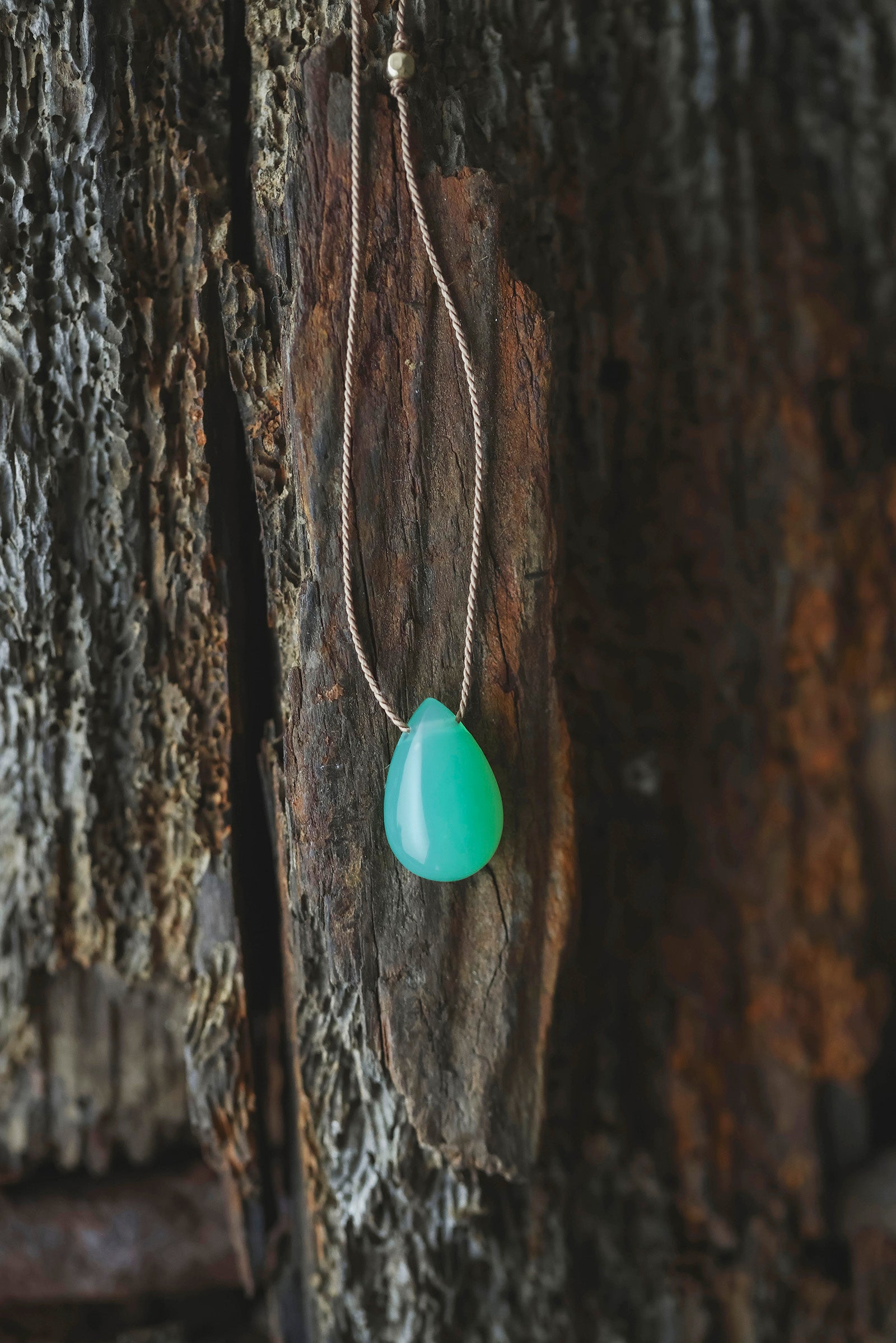silk cord necklace (elestial quartz)