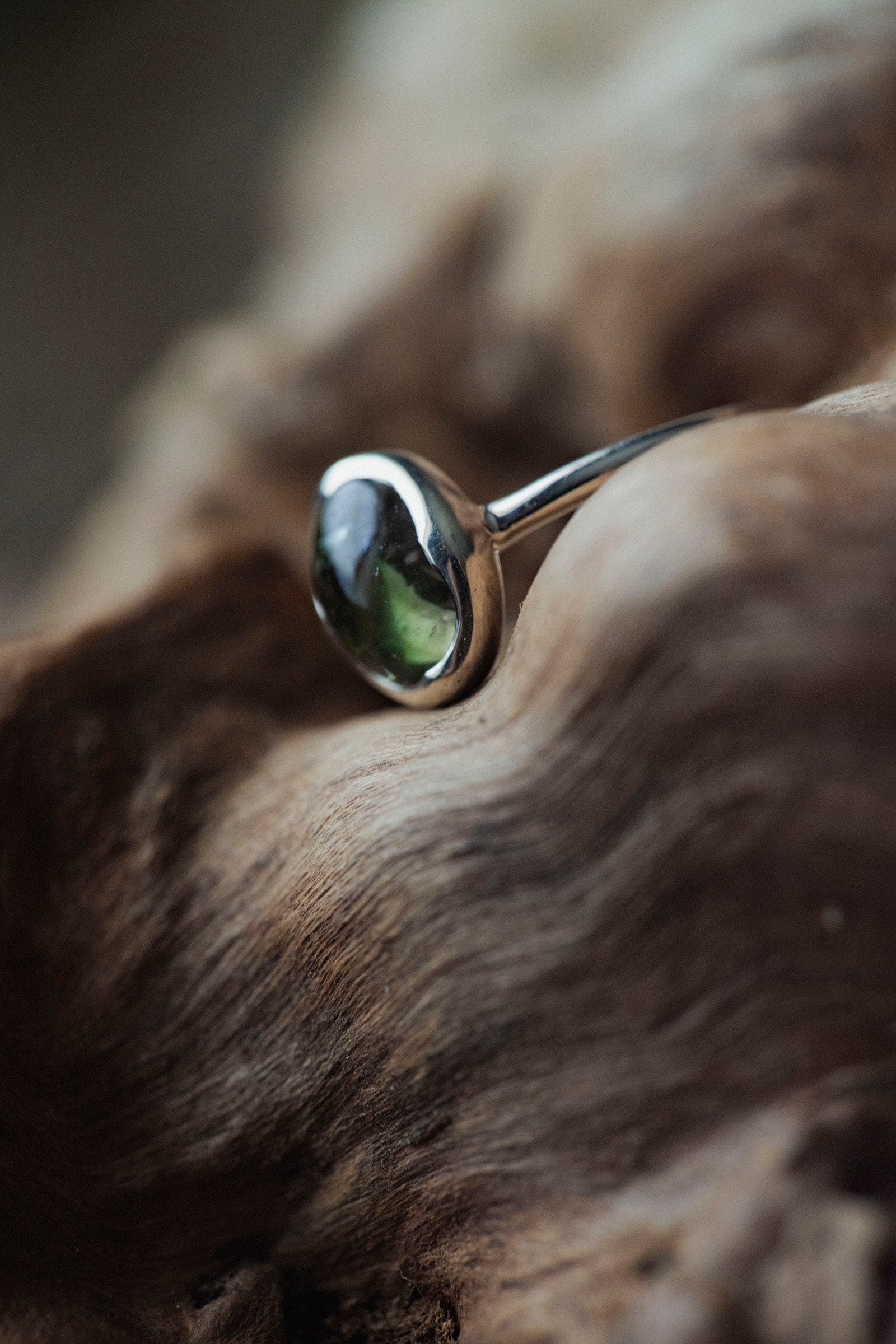 silver ring  1mm  tourmaline