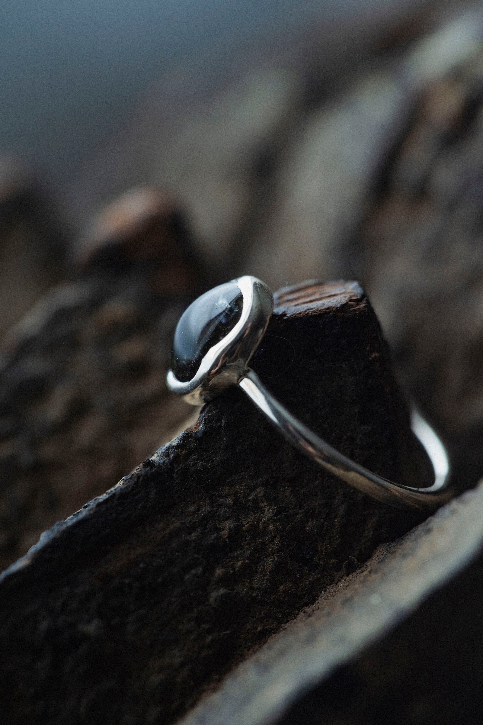 silver ring  1mm  tourmaline