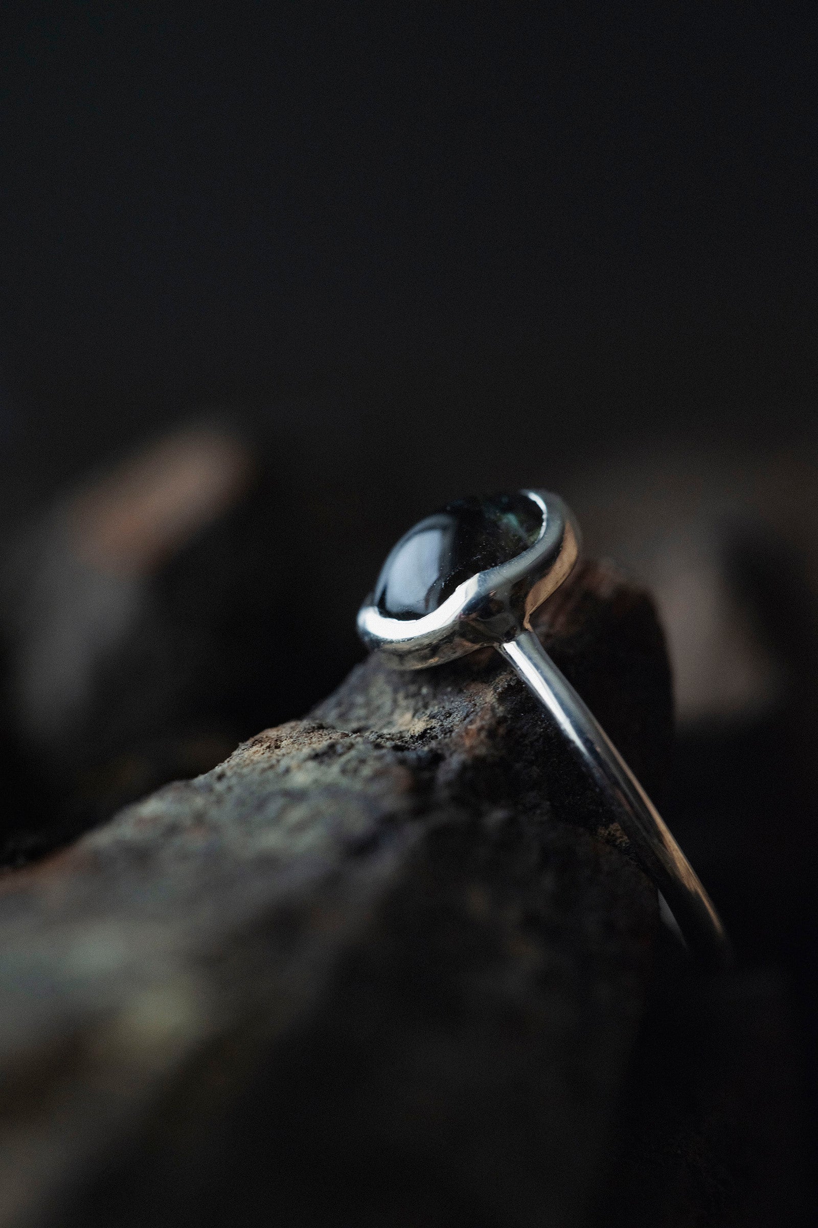 silver ring  1mm  tourmaline