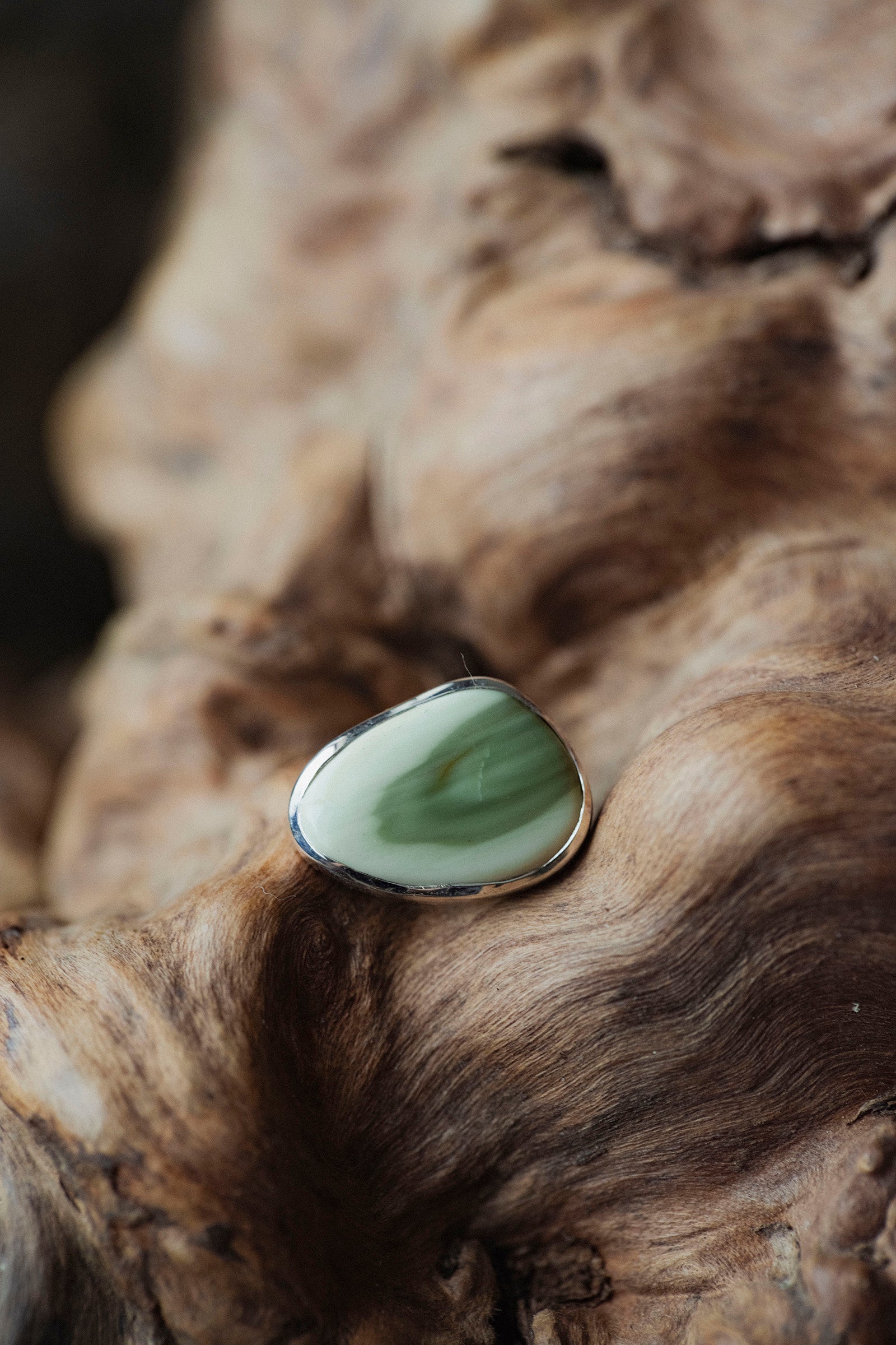 silver earrings single jasper -1