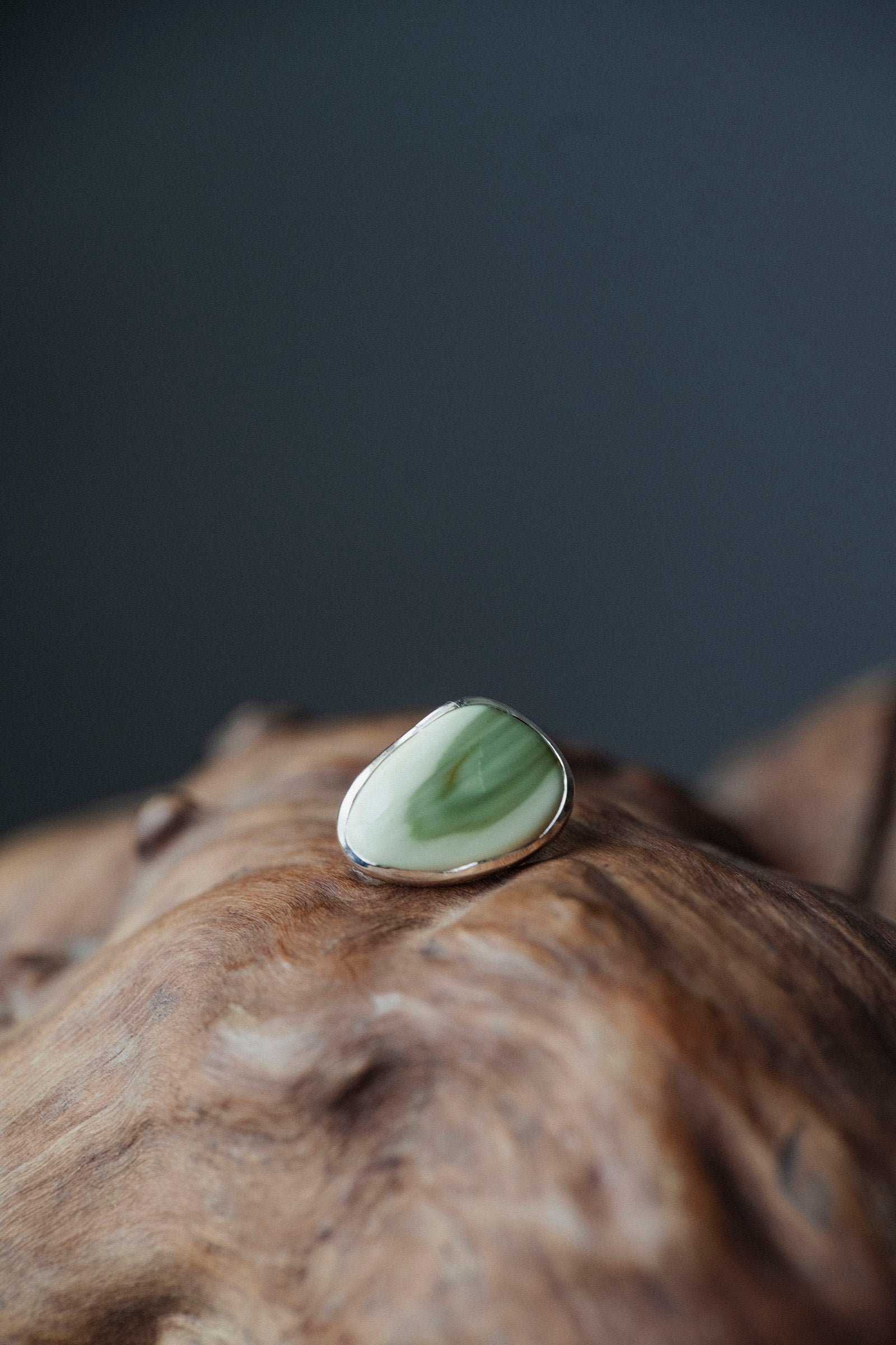 silver earrings single jasper -1