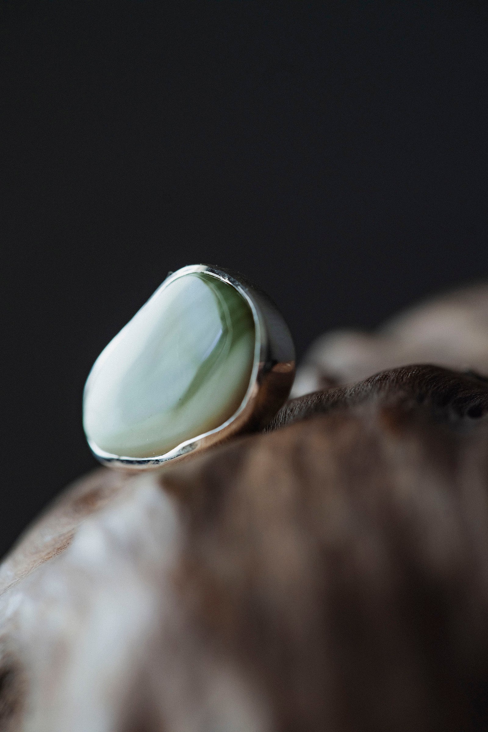 silver earrings single jasper -1