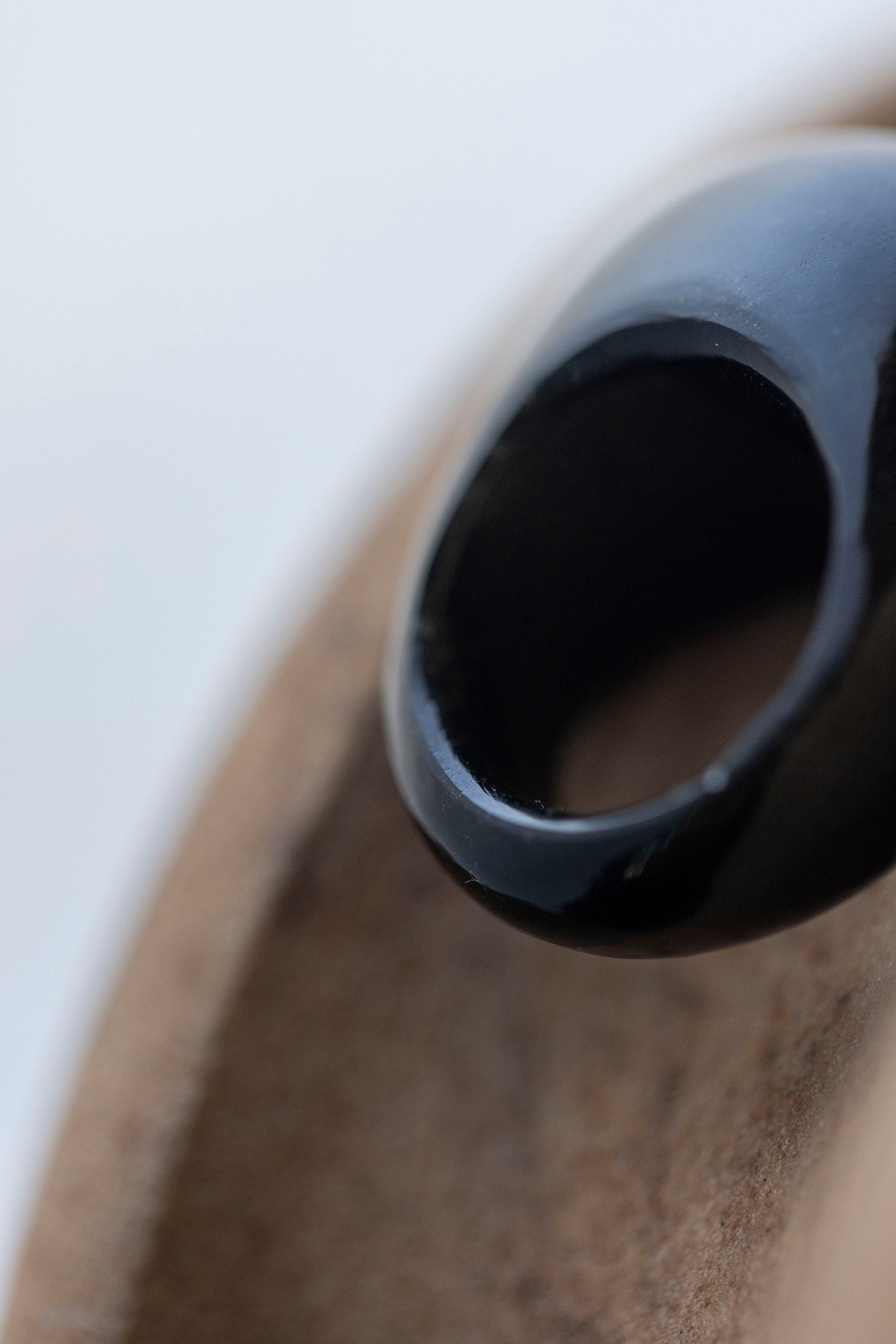 obsidian ring (round) #10