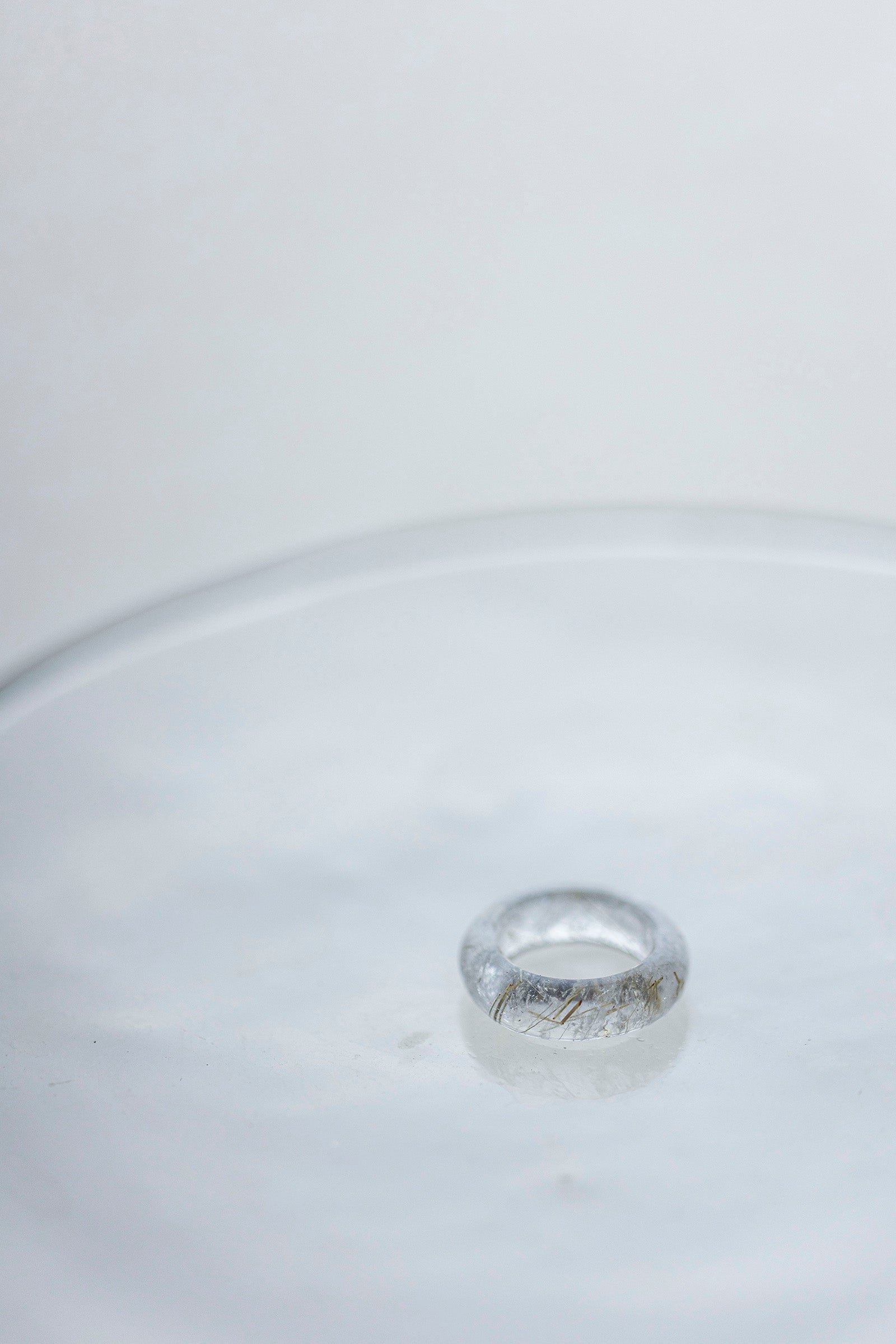 rutile quartz ring (flat) #12