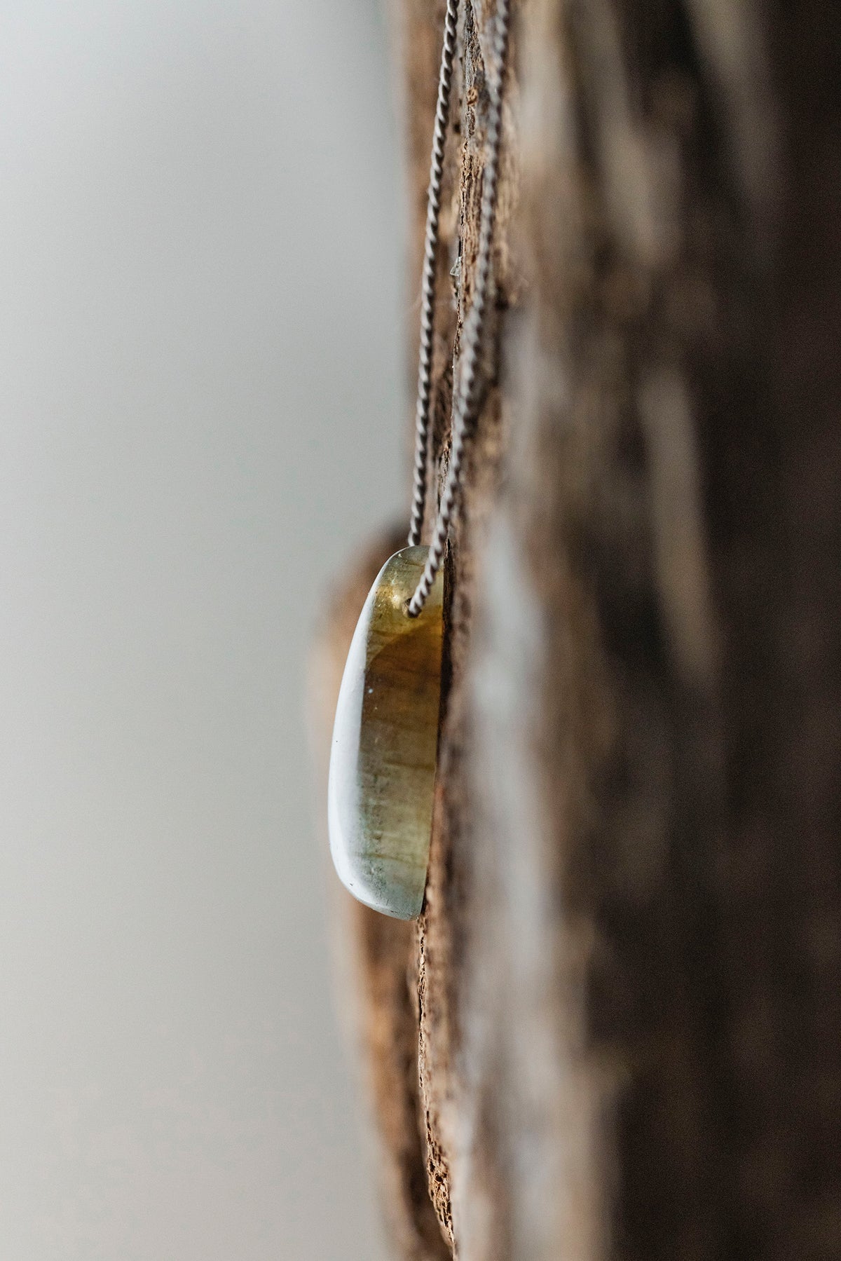 silk cord necklace (elestial quartz)