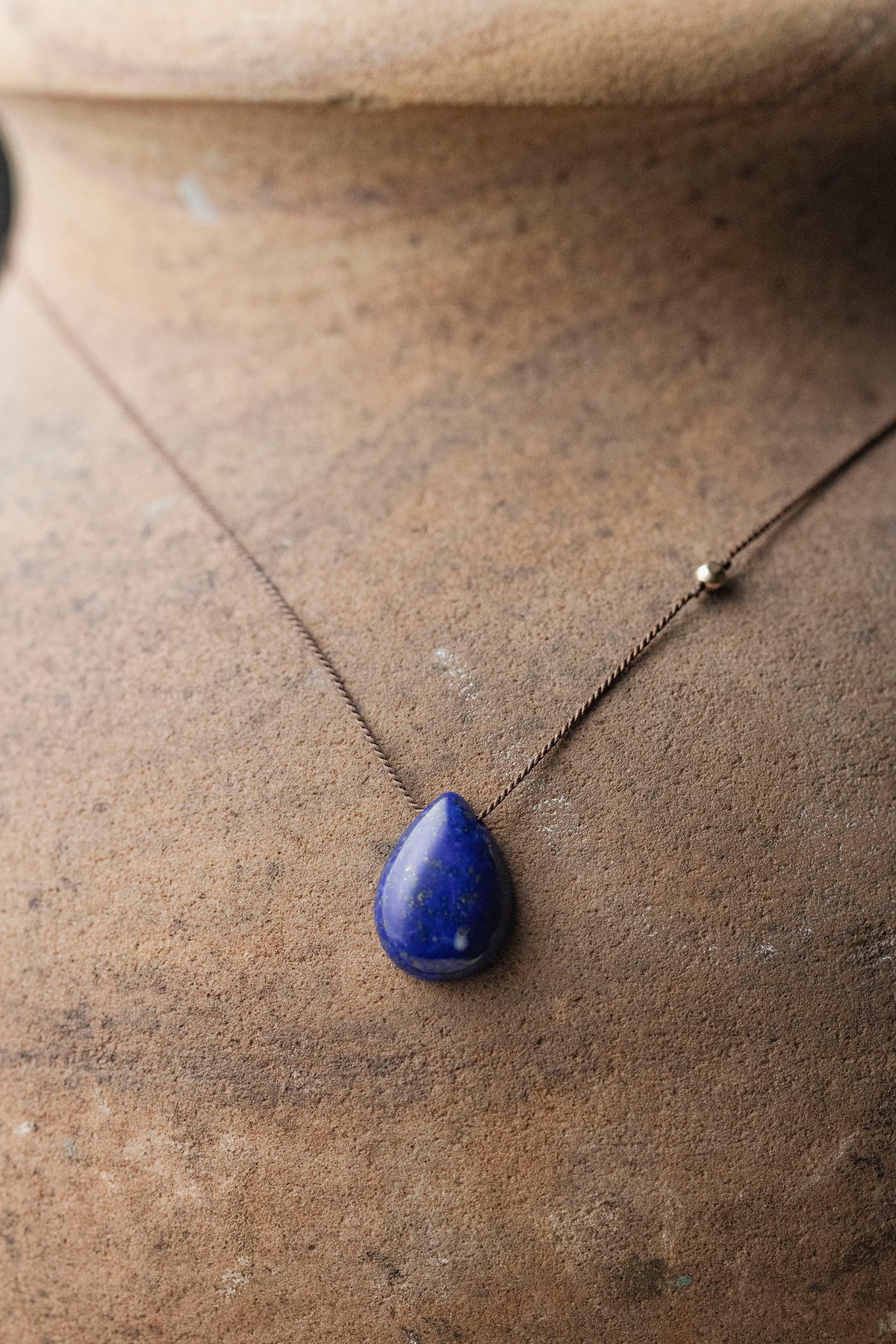 silk cord necklace (elestial quartz)